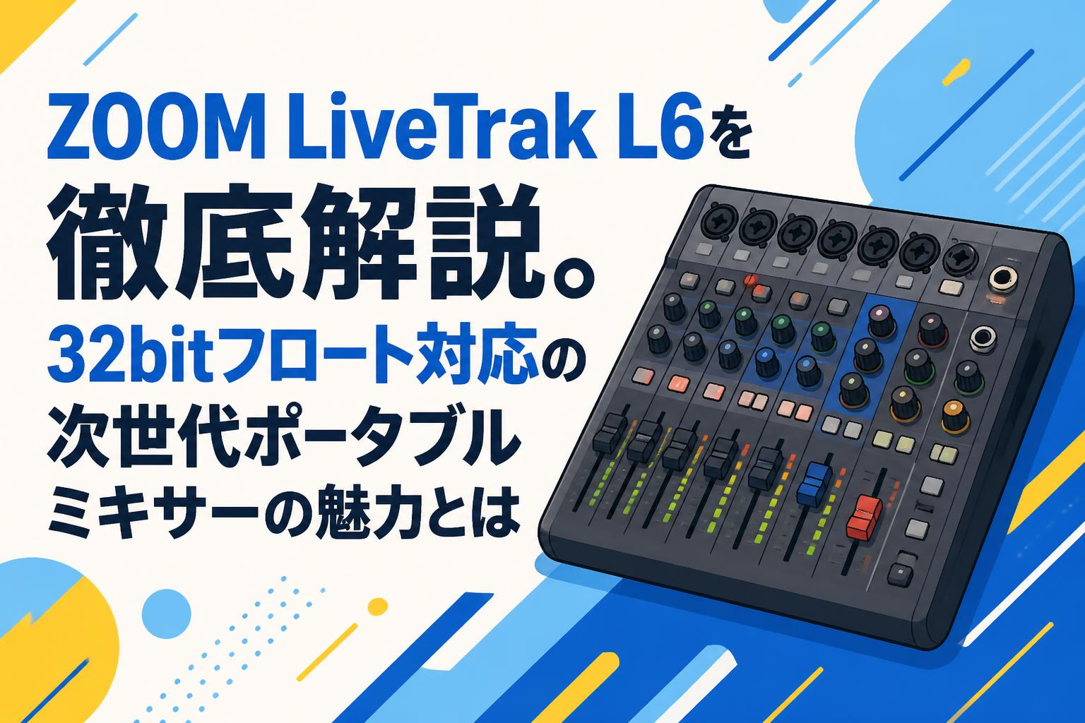 ZOOM LiveTrak L6を徹底解説。32bitフロート対応の次世代ポータブル