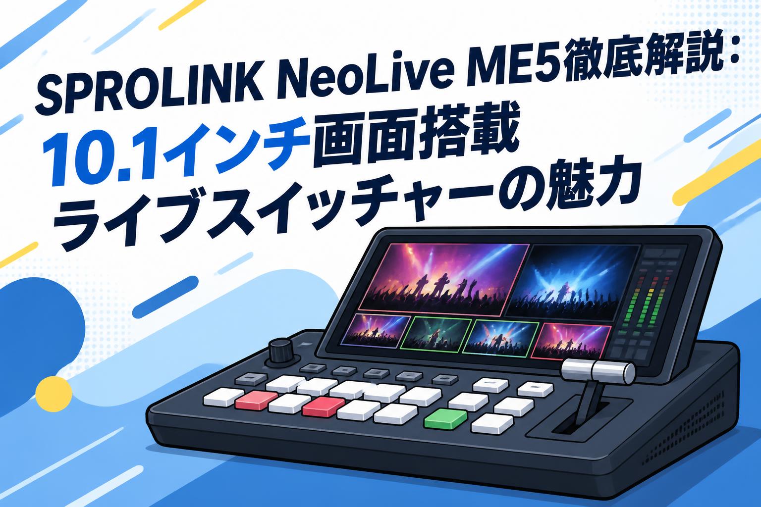 未使用品 ネオライフ 5本セット SPROLINK NeoLive ME5徹底解説：10.1インチ画面搭載ライブスイッチャー