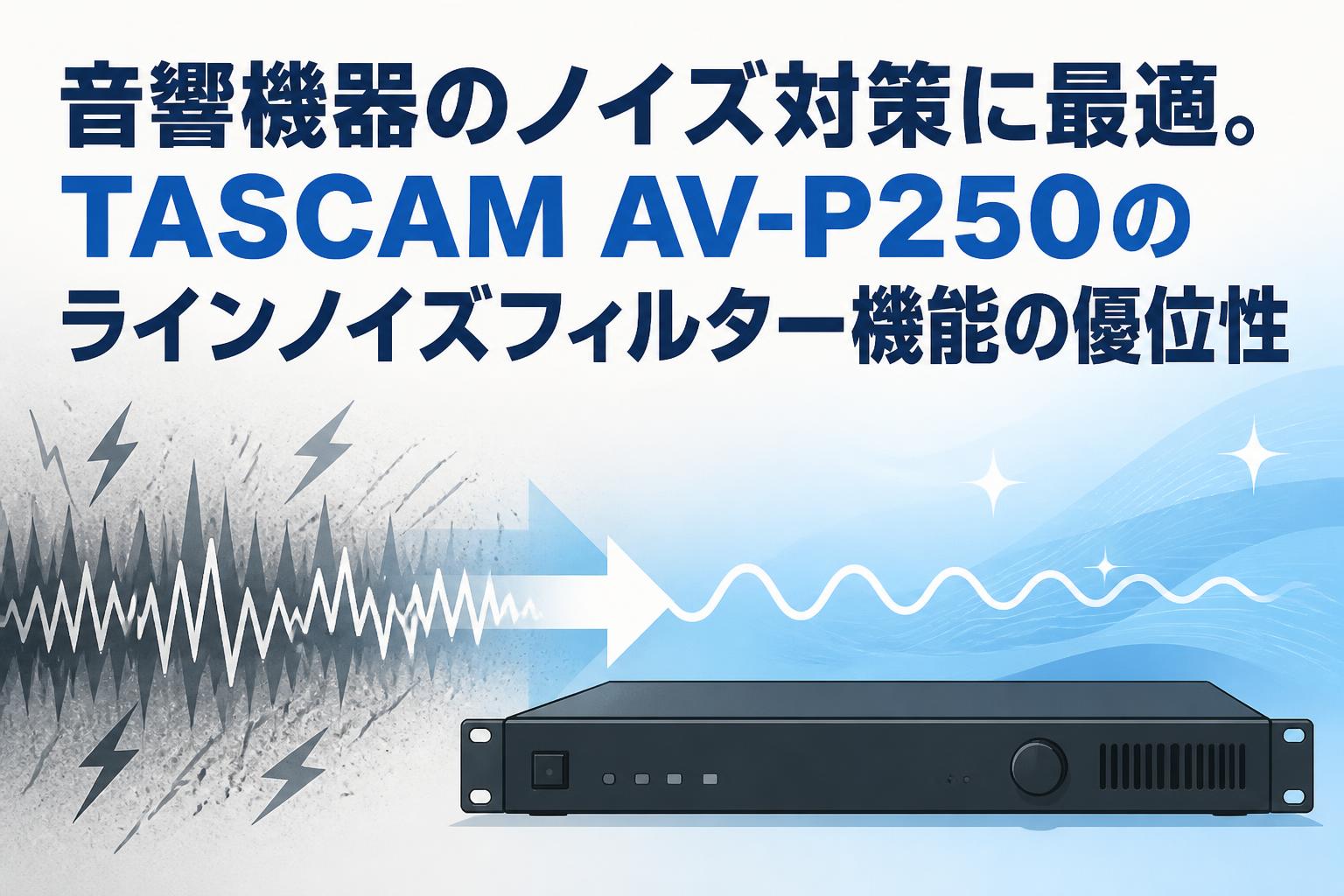 音響機器のノイズ対策に最適。TASCAM AV-P250のラインノイズフィルター