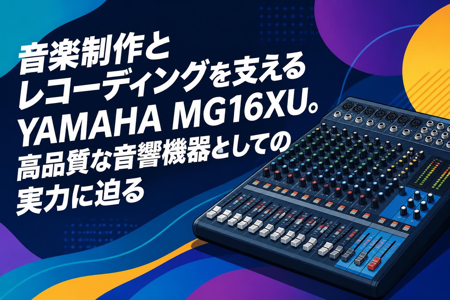 配信機器・PA機器・レコーディング機器 YAMAHA MG16XU 音楽制作とレコーディングを支えるYAMAHA MG16XU。高品質な音響機器