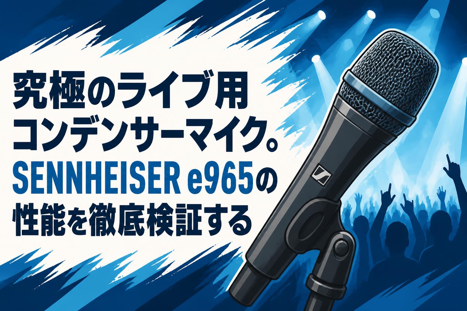 究極のライブ用コンデンサーマイク。SENNHEISER e965の性能を徹底検証