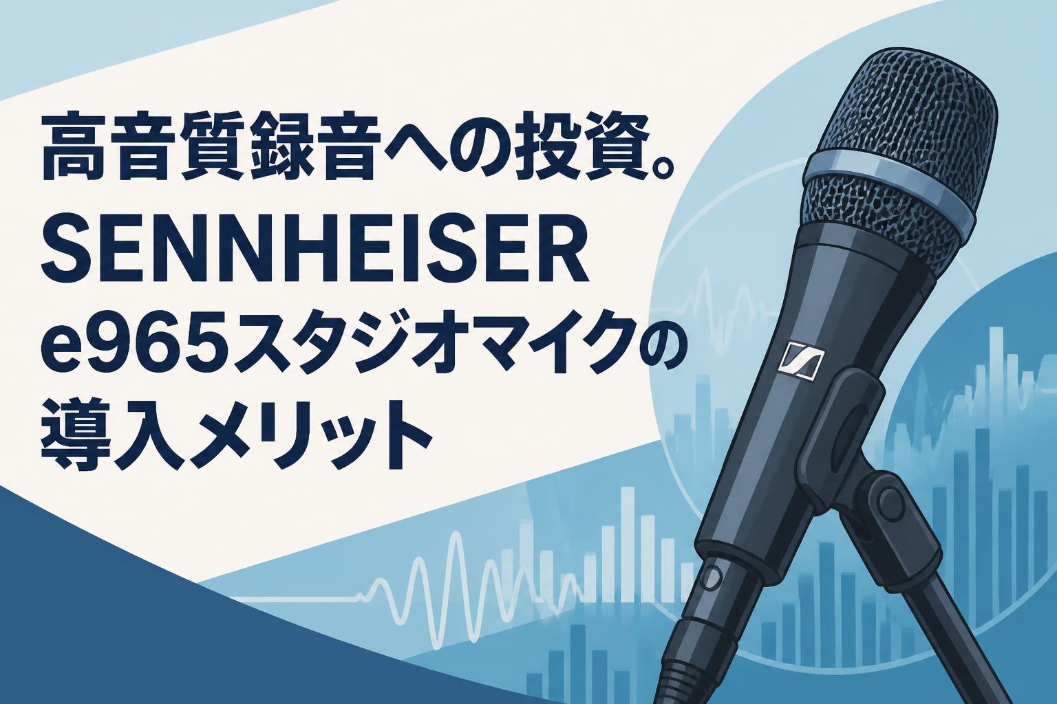 高音質録音への投資。SENNHEISER e965スタジオマイクの導入メリット