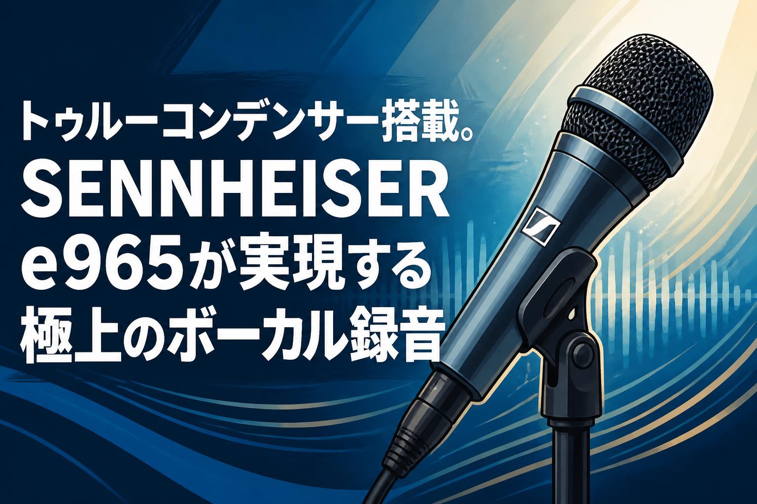 トゥルーコンデンサー搭載。SENNHEISER e965が実現する極上のボーカル