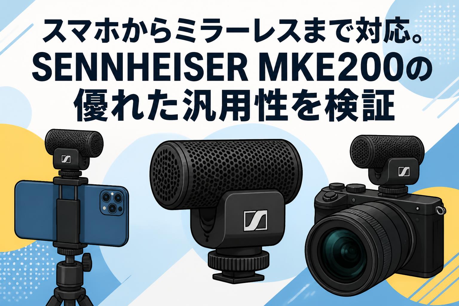 スマホからミラーレスまで対応。SENNHEISER MKE200の優れた汎用性を
