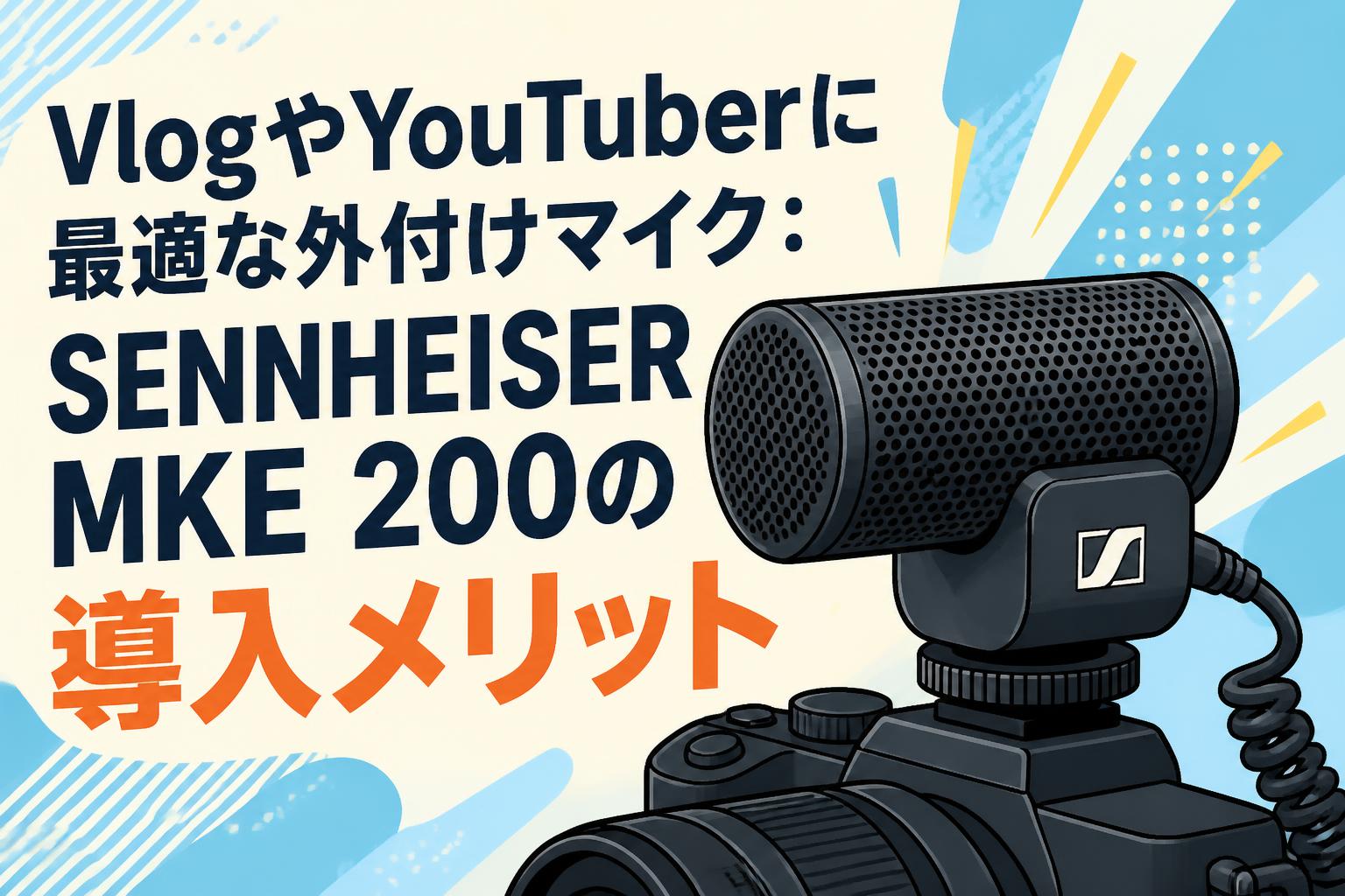 VlogやYouTuberに最適な外付けマイク：SENNHEISER MKE 200の導入
