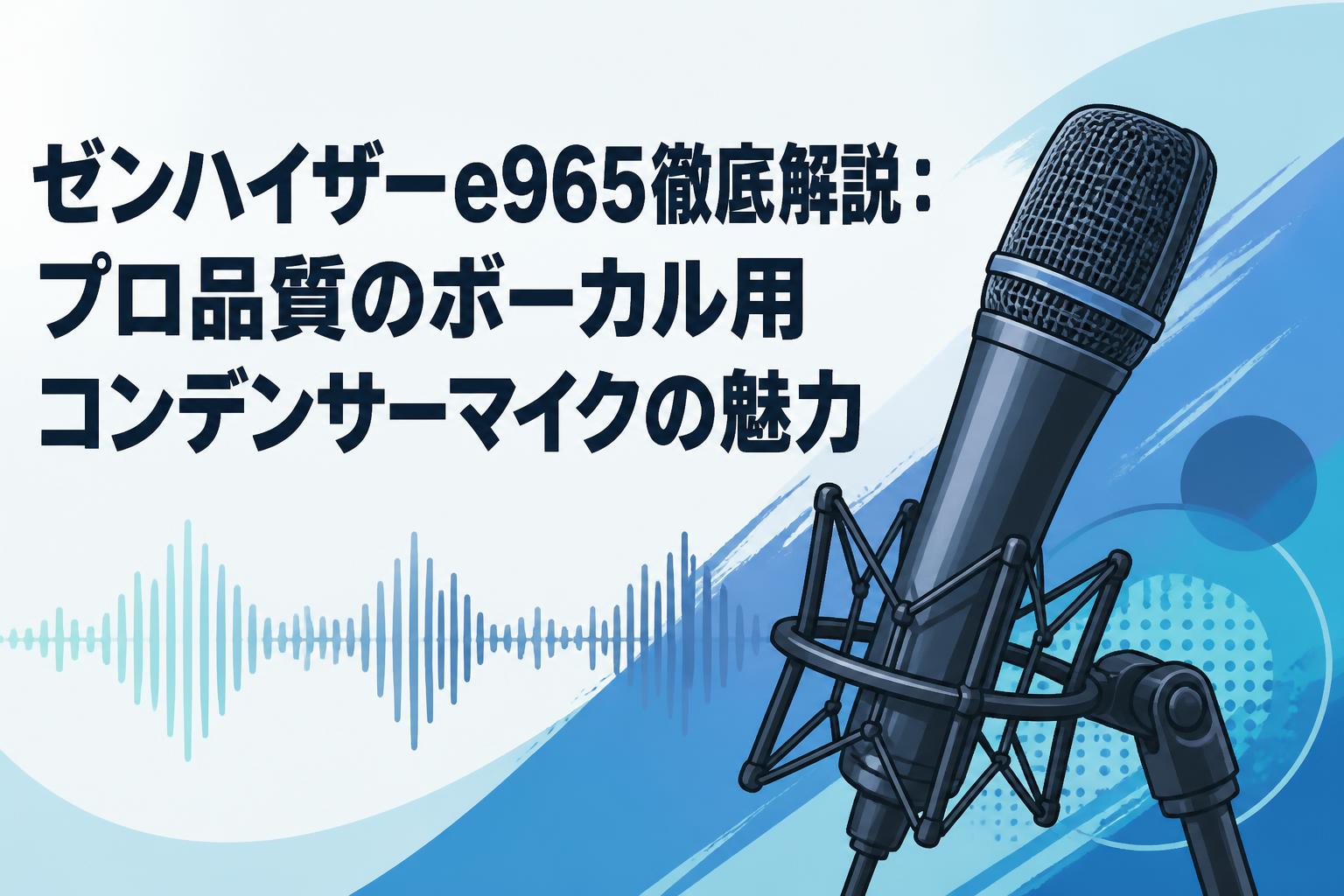ゼンハイザーe965徹底解説：プロ品質のボーカル用コンデンサーマイクの