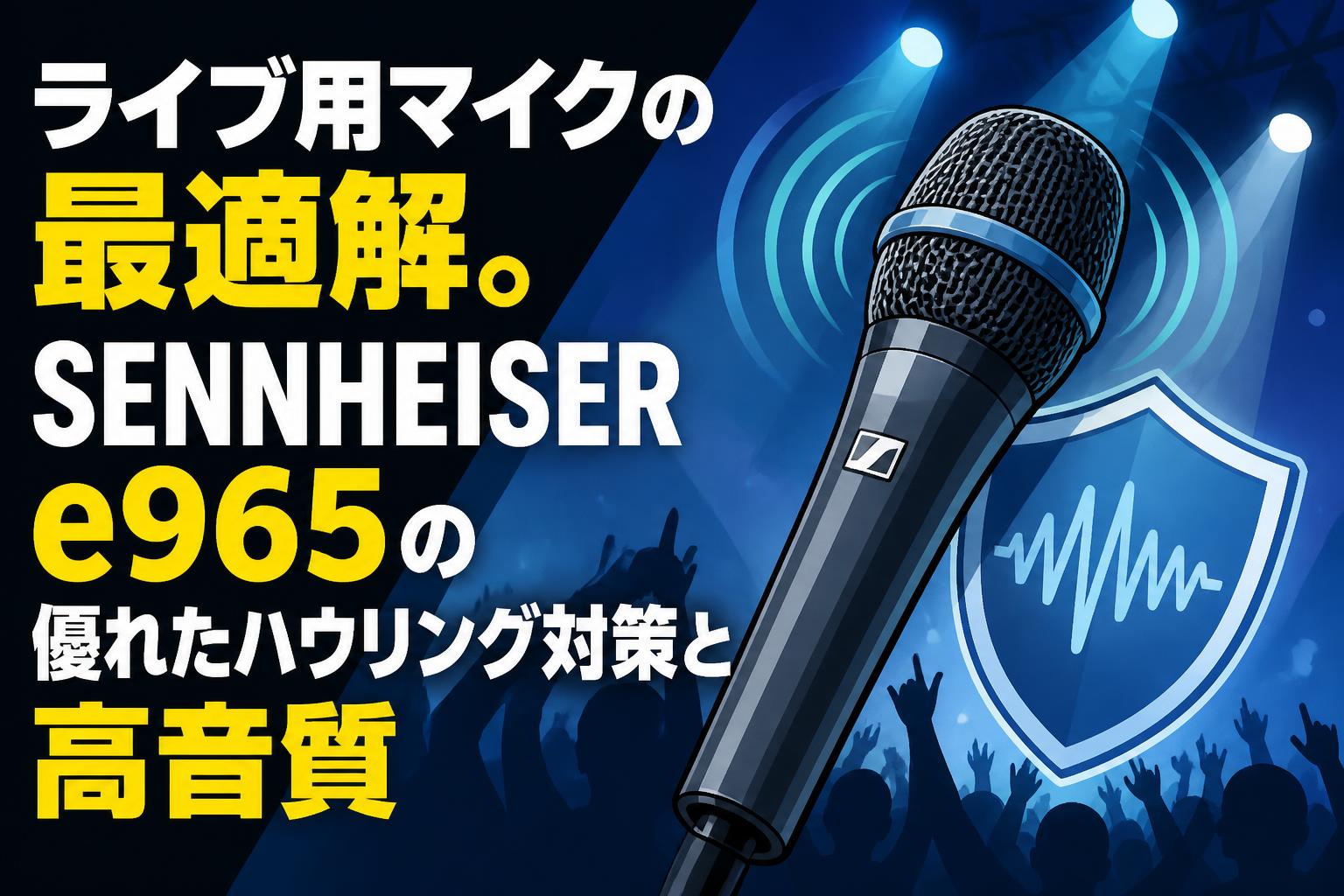ライブ用マイクの最適解。SENNHEISER e965の優れたハウリング対策と高