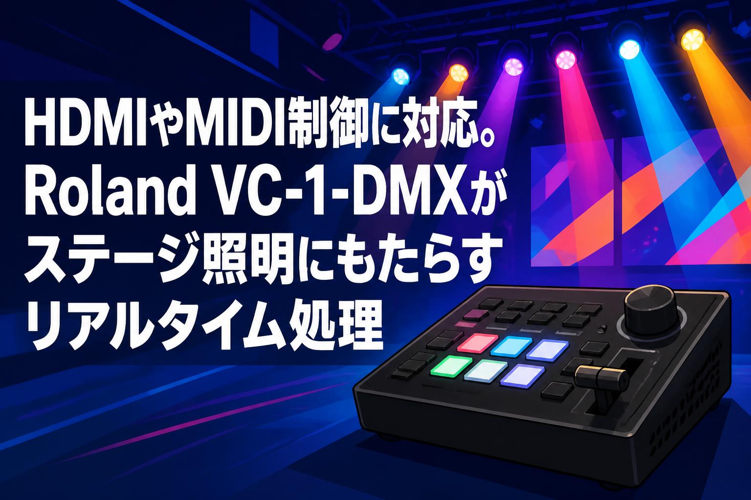 HDMIやMIDI制御に対応。Roland VC-1-DMXがステージ照明にもたらす