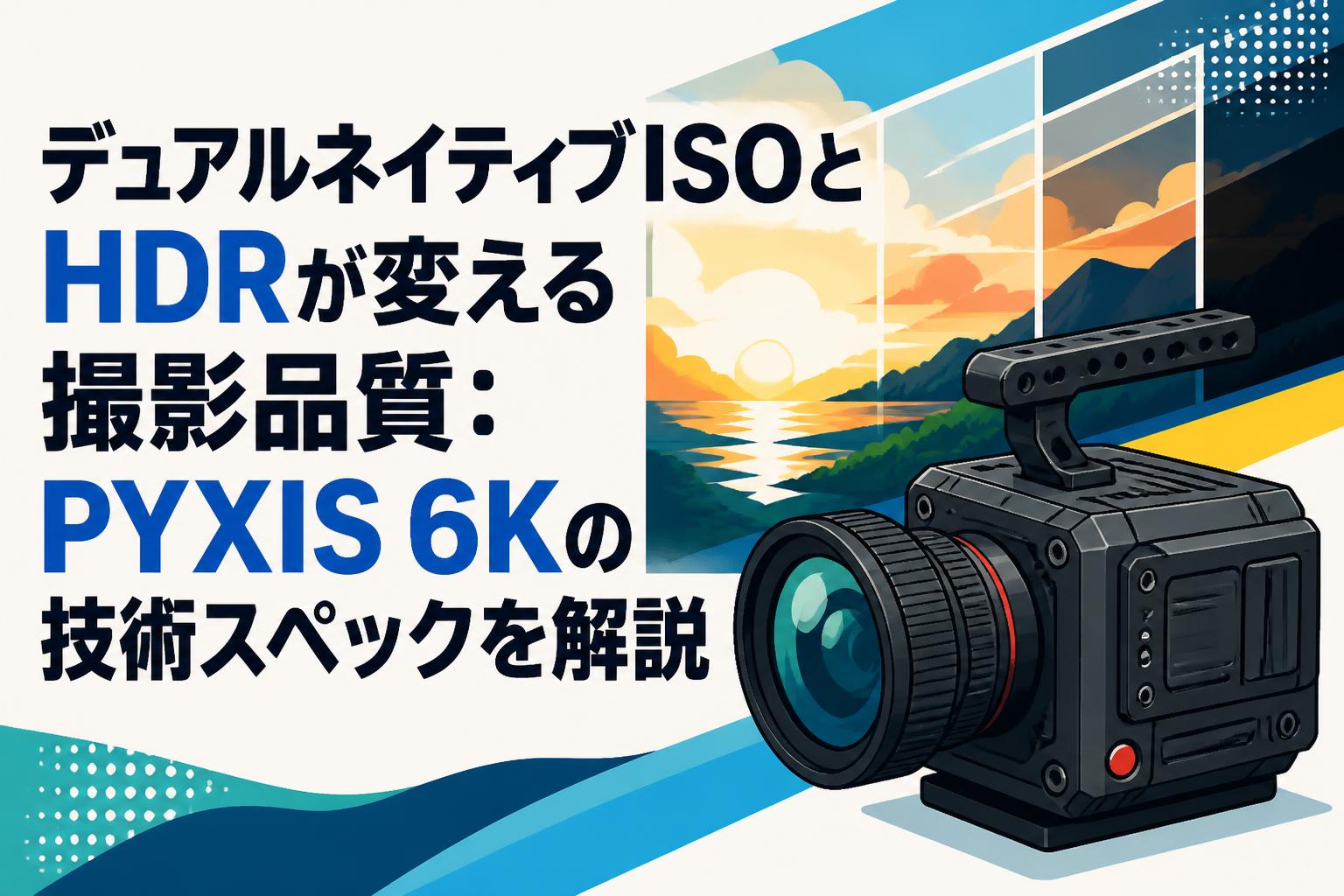 パ*ダ様 大量カメラ￼など ￼まとめ デュアルネイティブISOとHDRが変える撮影品質：PYXIS 6Kの技術スペック