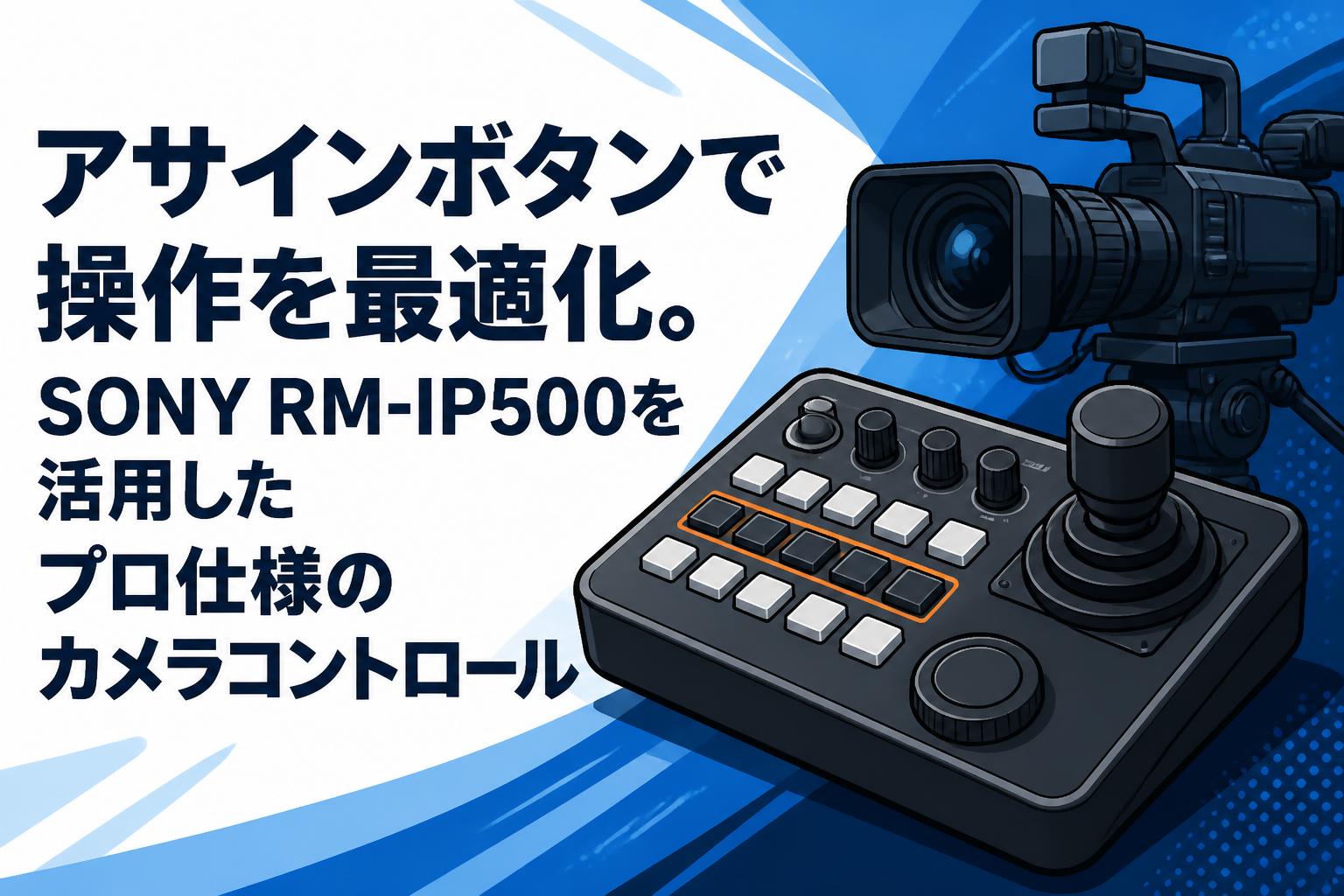 アサインボタンで操作を最適化。SONY RM-IP500を活用したプロ仕様の