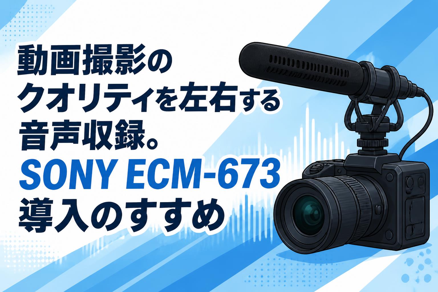 動画撮影のクオリティを左右する音声収録。SONY ECM-673導入のすすめ