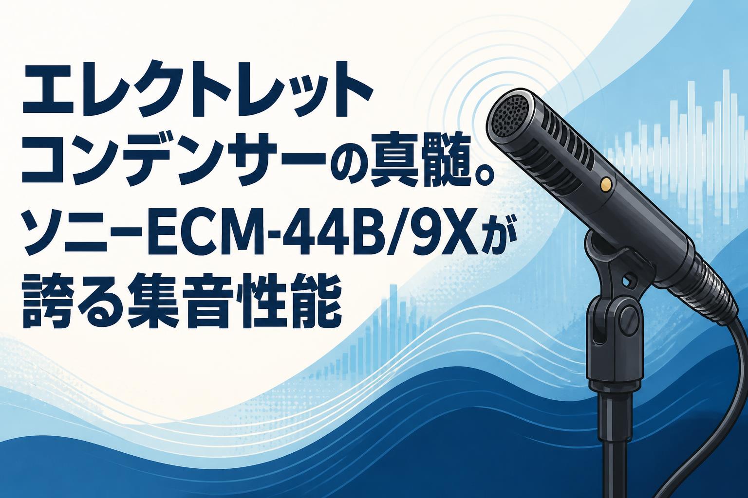エレクトレットコンデンサーの真髄。ソニーECM-44B/9Xが誇る集音性能