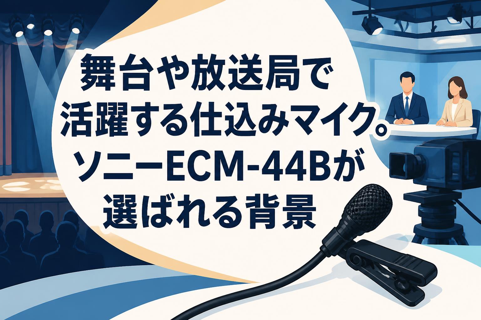 舞台や放送局で活躍する仕込みマイク。ソニーECM-44Bが選ばれる背景