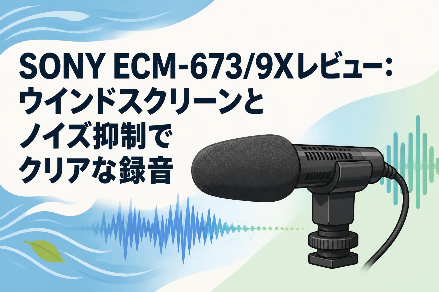SONY ECM-673/9Xレビュー：ウインドスクリーンとノイズ抑制でクリアな