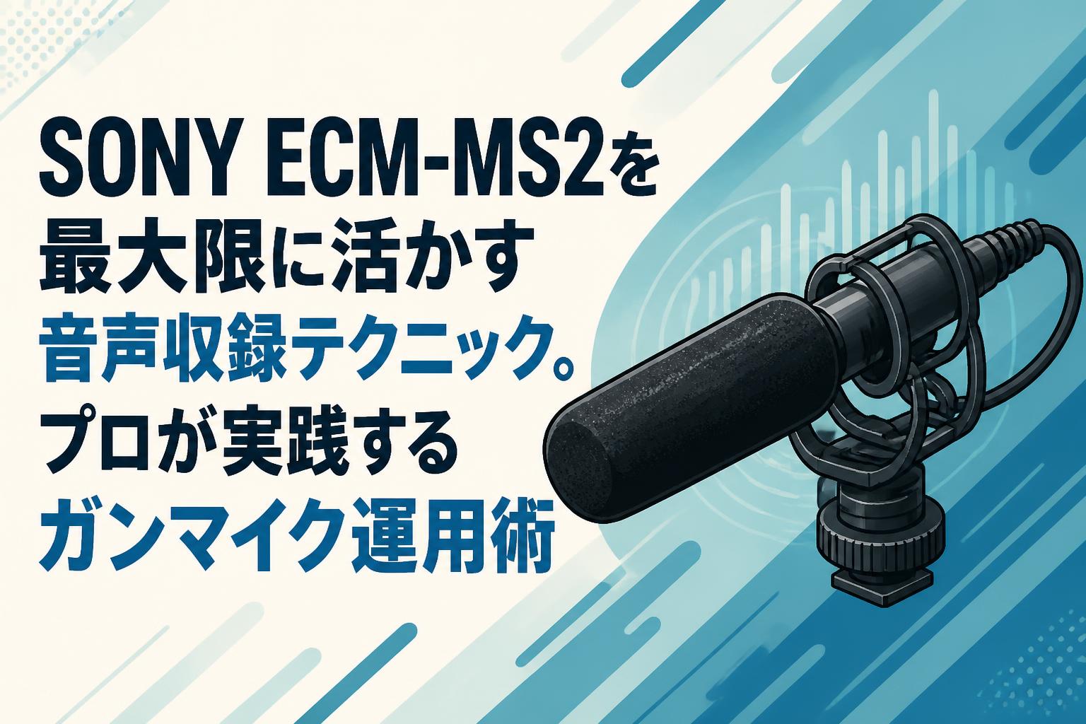 SONY ECM-MS2を最大限に活かす音声収録テクニック。プロが実践する