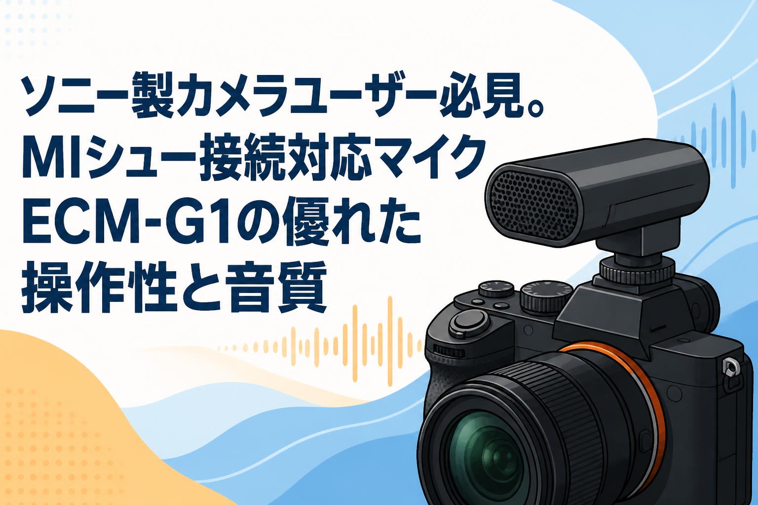 ソニー製カメラユーザー必見。MIシュー接続対応マイクECM-G1の優れた
