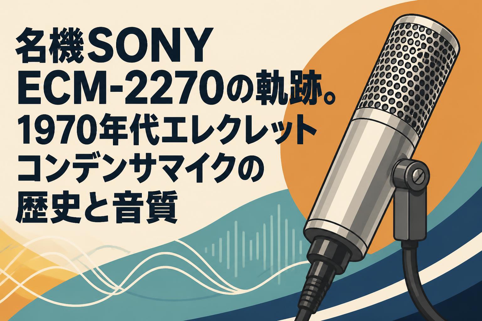 SONY ECM-89A コンデンサーマイク 名機SONY ECM-2270の軌跡。1970年代エレクレットコンデンサマイクの