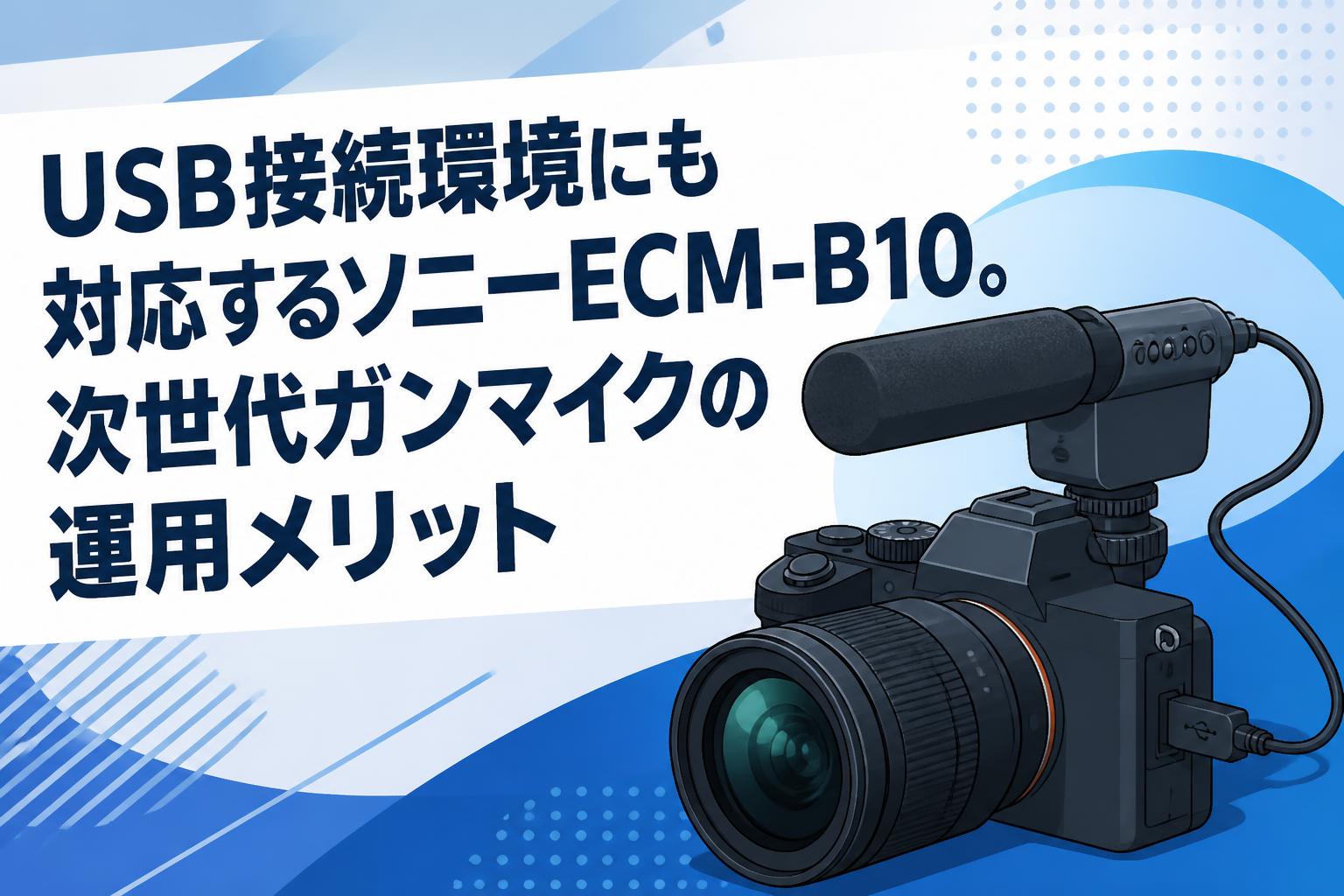 USB接続環境にも対応するソニーECM-B10。次世代ガンマイクの運用
