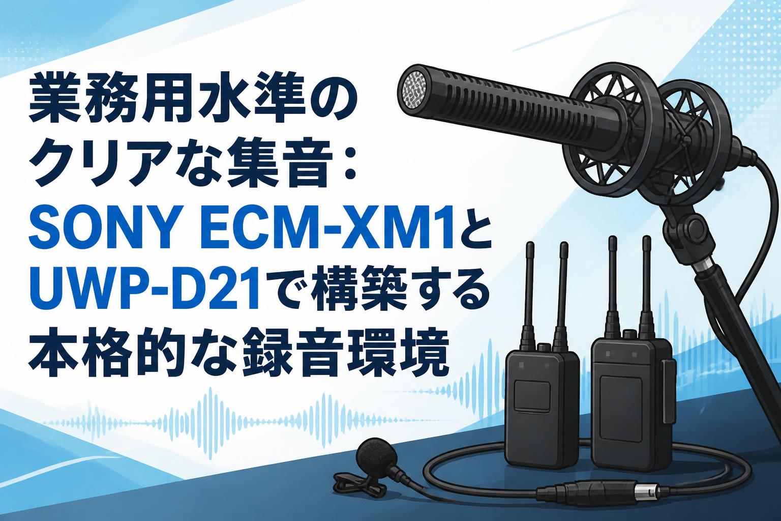 業務用水準のクリアな集音：SONY ECM-XM1とUWP-D21で構築する本格的な