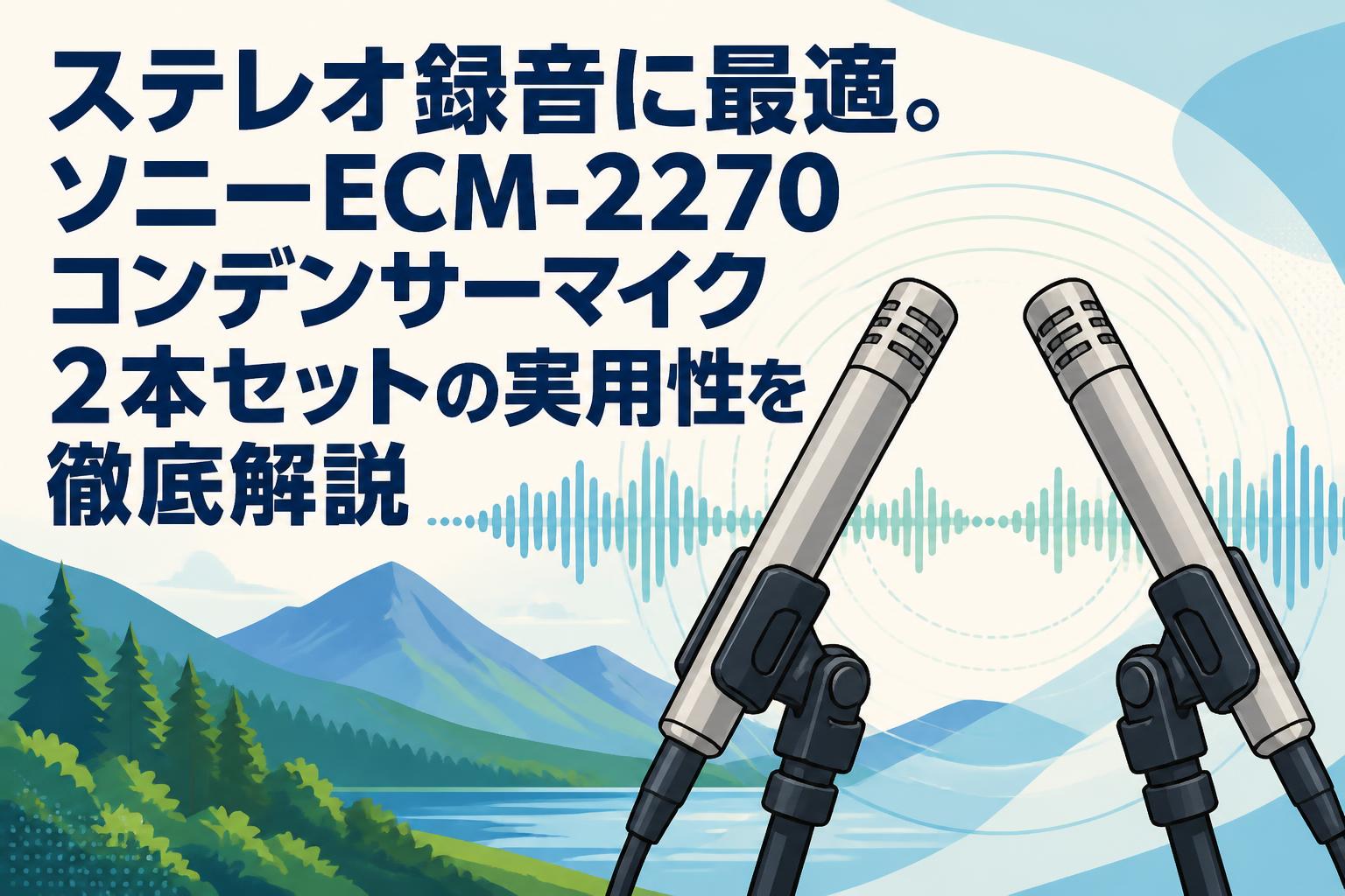 ステレオ録音に最適。ソニーECM-2270コンデンサーマイク2本セットの