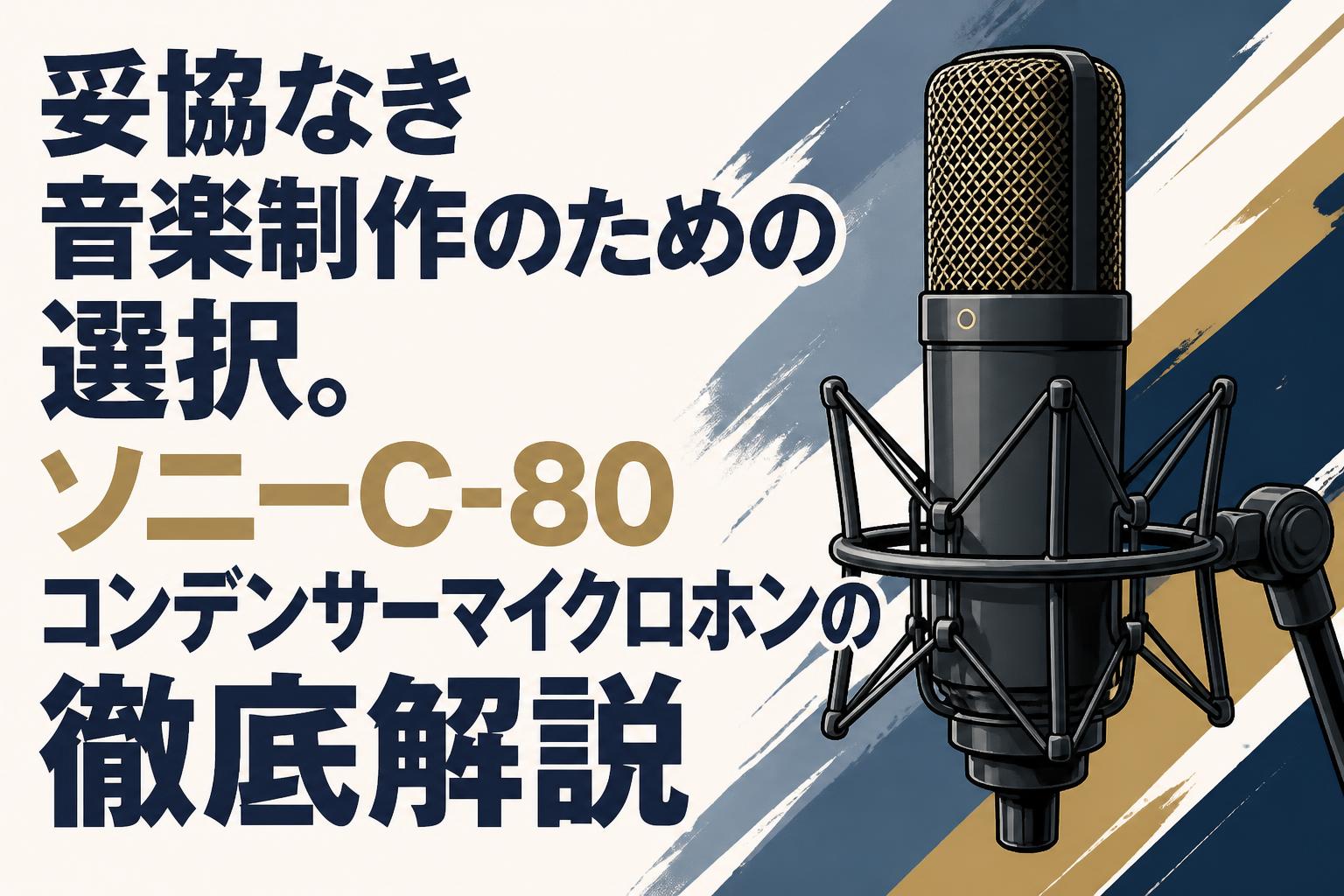 妥協なき音楽制作のための選択。ソニーC-80コンデンサーマイクロホンの