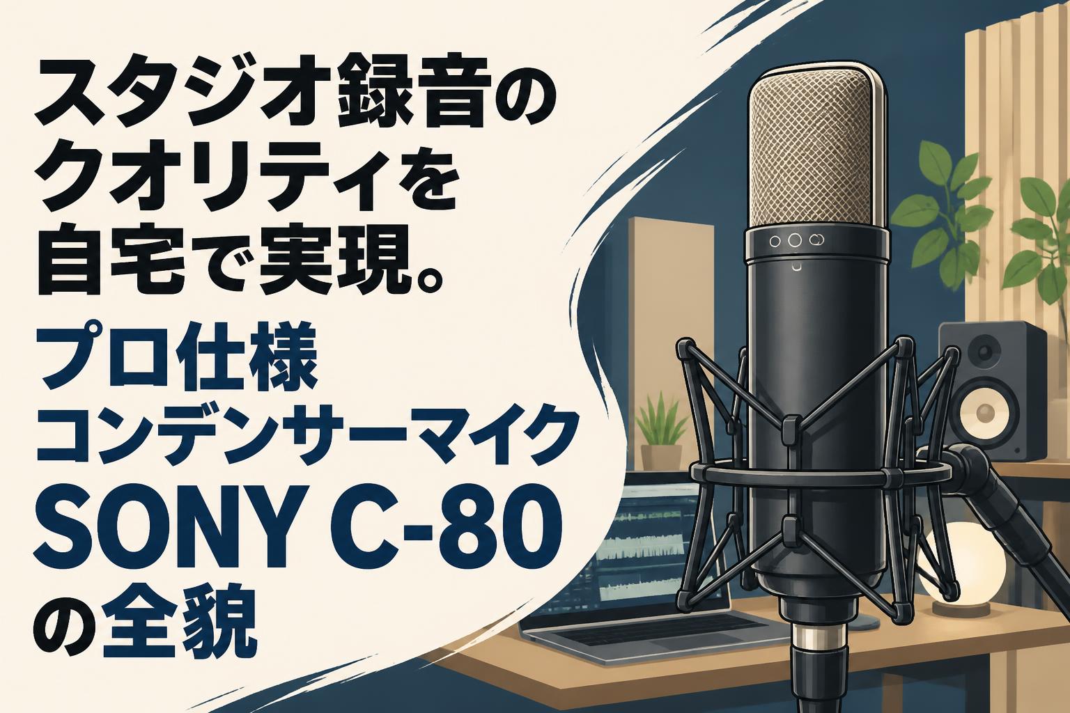 SONY C-55AC コンデンサーマイク 006P電池駆動 レアモデル スタジオ録音のクオリティを自宅で実現。プロ仕様コンデンサーマイク