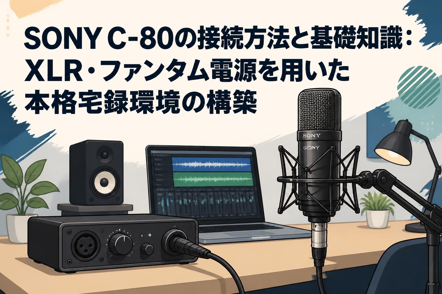 SONY C-80の接続方法と基礎知識：XLR・ファンタム電源を用いた本格宅録