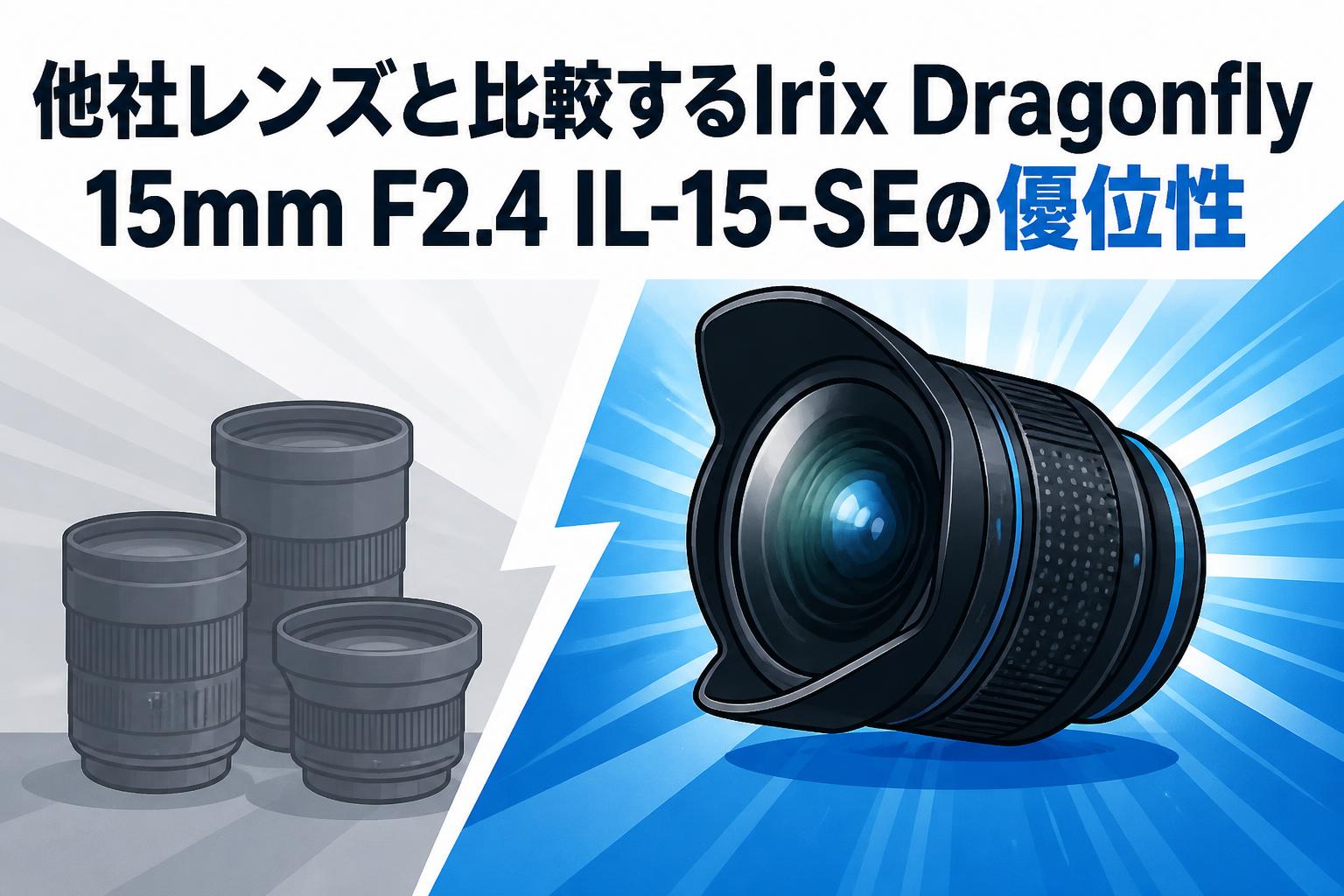 他社レンズと比較するIrix Dragonfly 15mm F2.4 IL-15-SEの優位性