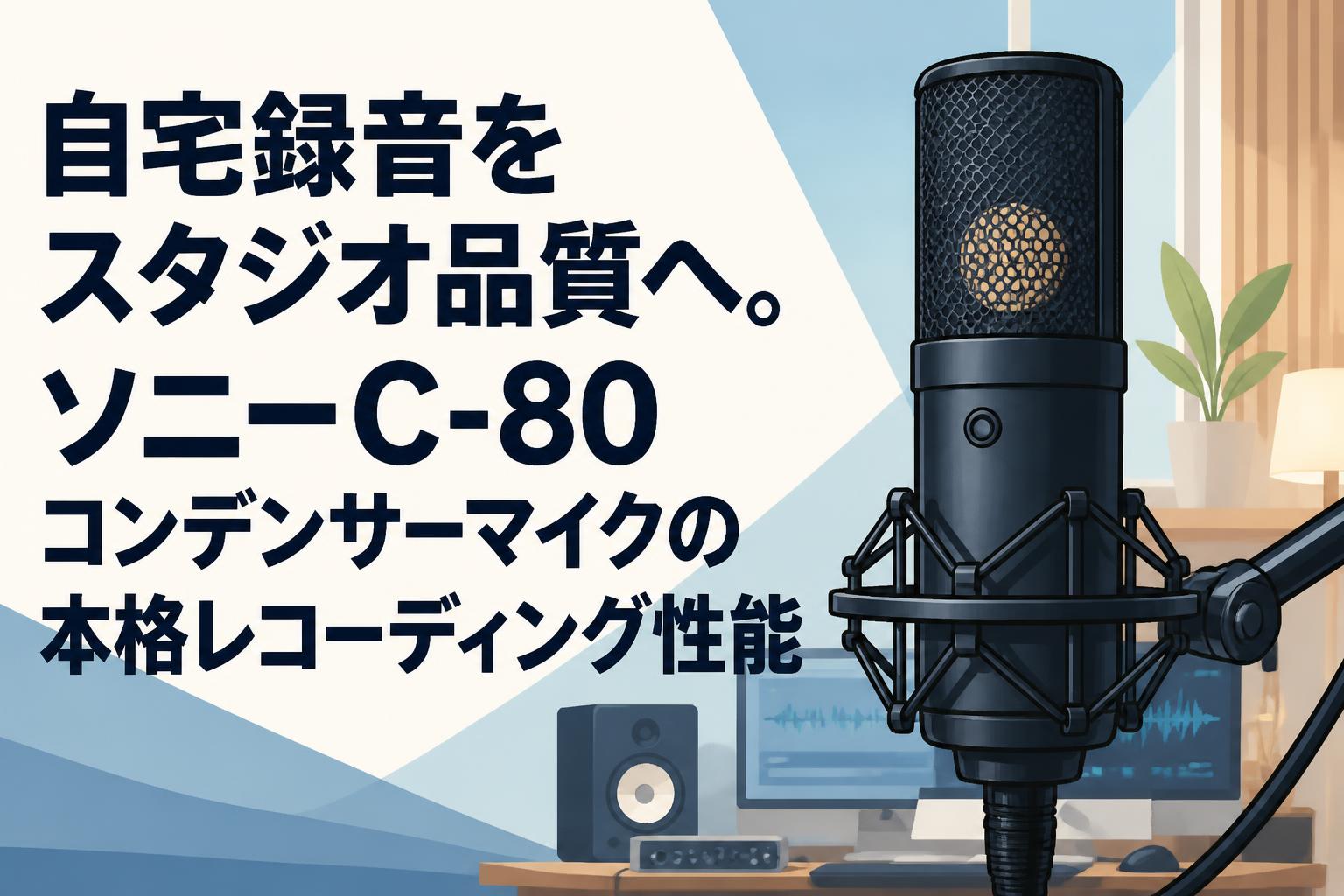 ❤自宅が本格派的な収録スタジオに早変わり♪❤プロ用コンデンサーマイクセット 自宅録音をスタジオ品質へ。ソニーC-80コンデンサーマイクの本格