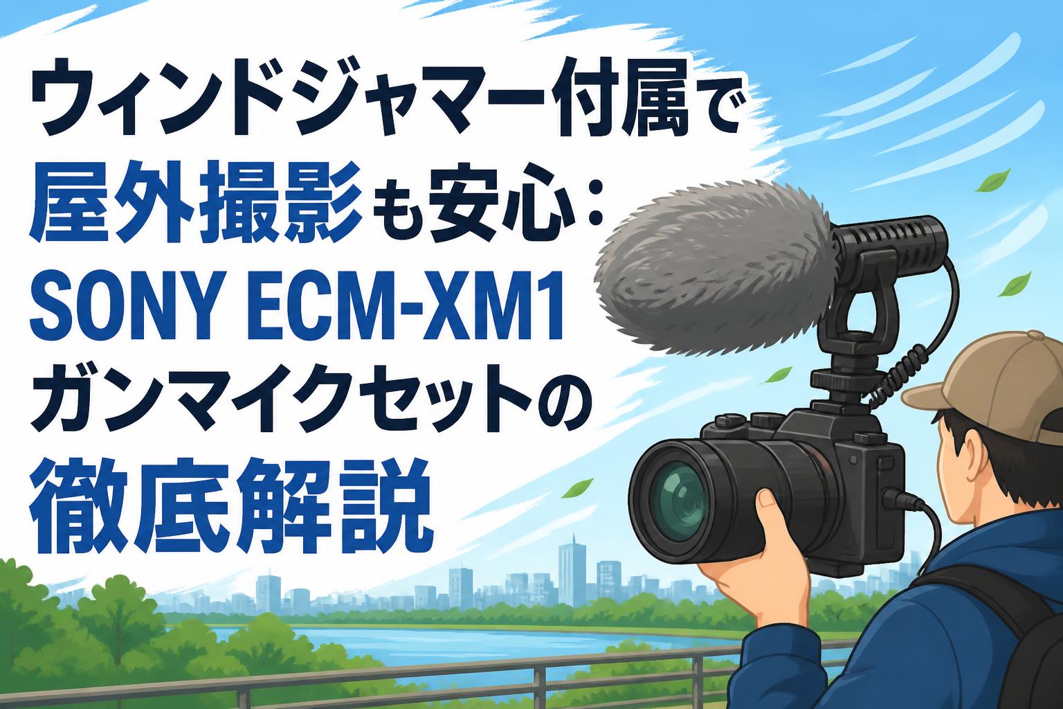 ウィンドジャマー付属で屋外撮影も安心：SONY ECM-XM1ガンマイクセット