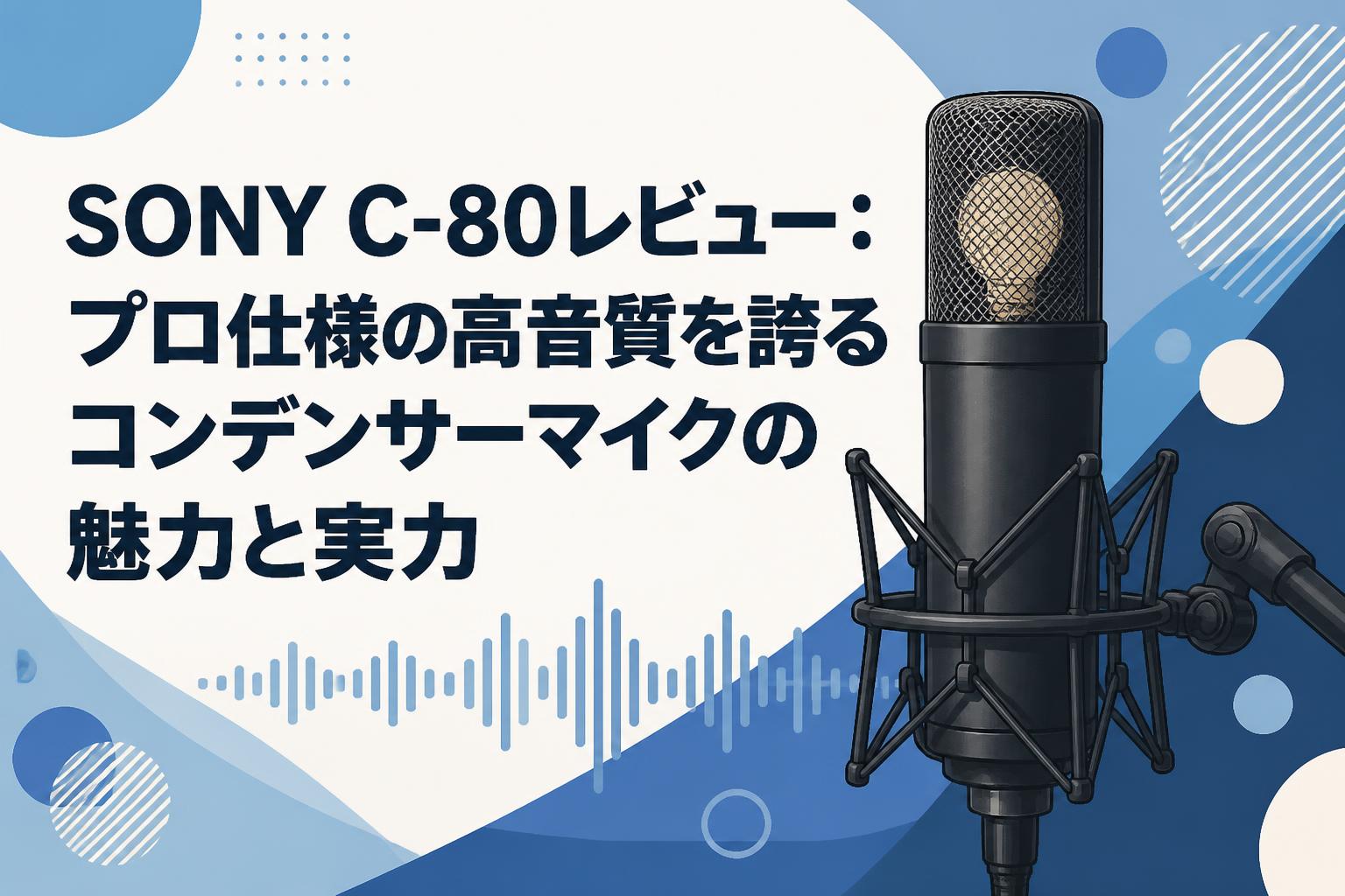 SONY C-80レビュー：プロ仕様の高音質を誇るコンデンサーマイクの魅力