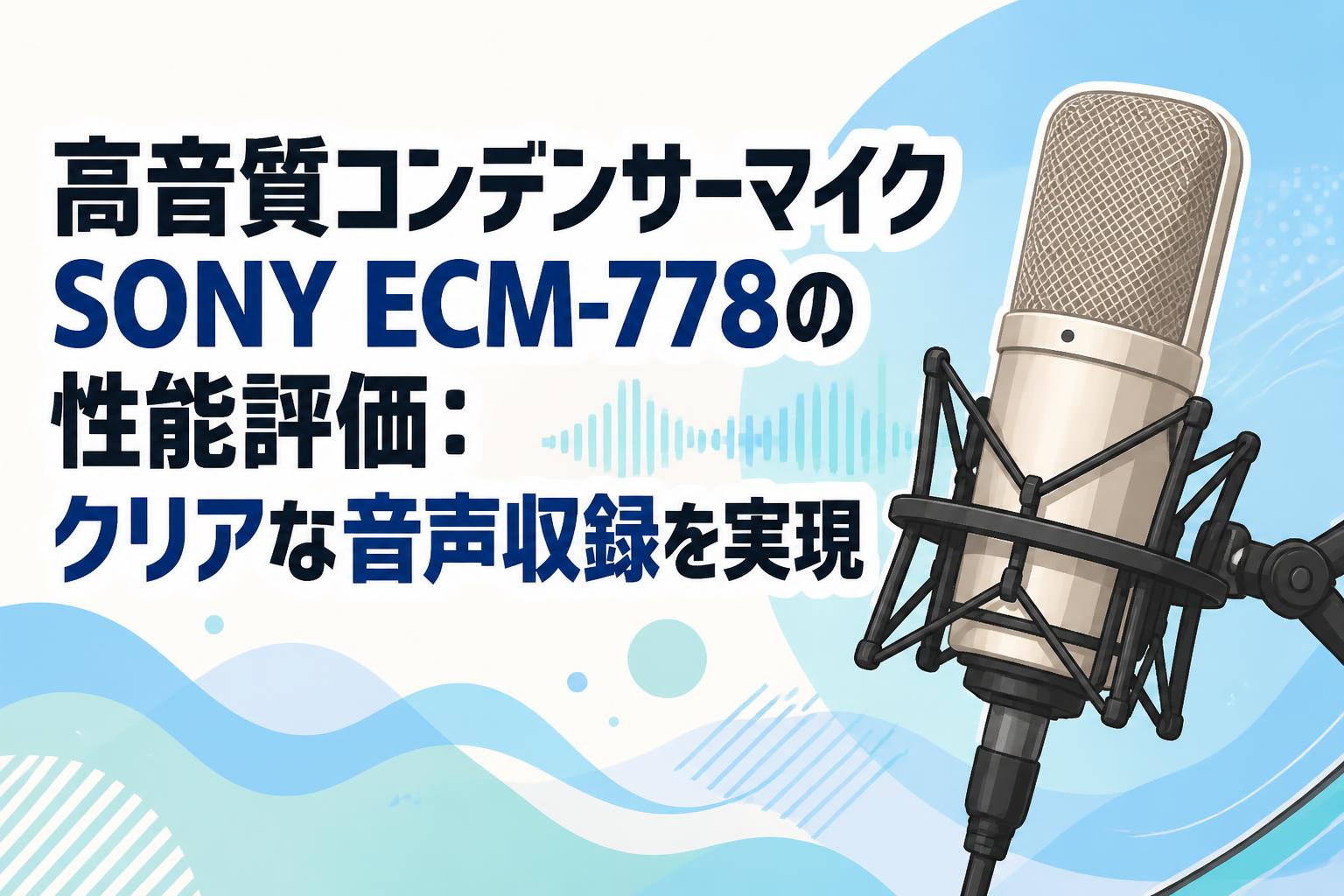 高音質コンデンサーマイクSONY ECM-778の性能評価：クリアな音声収録を