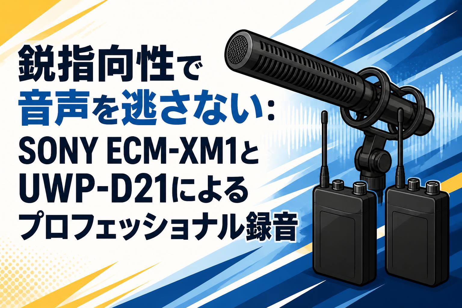 鋭指向性で音声を逃さない：SONY ECM-XM1とUWP-D21による