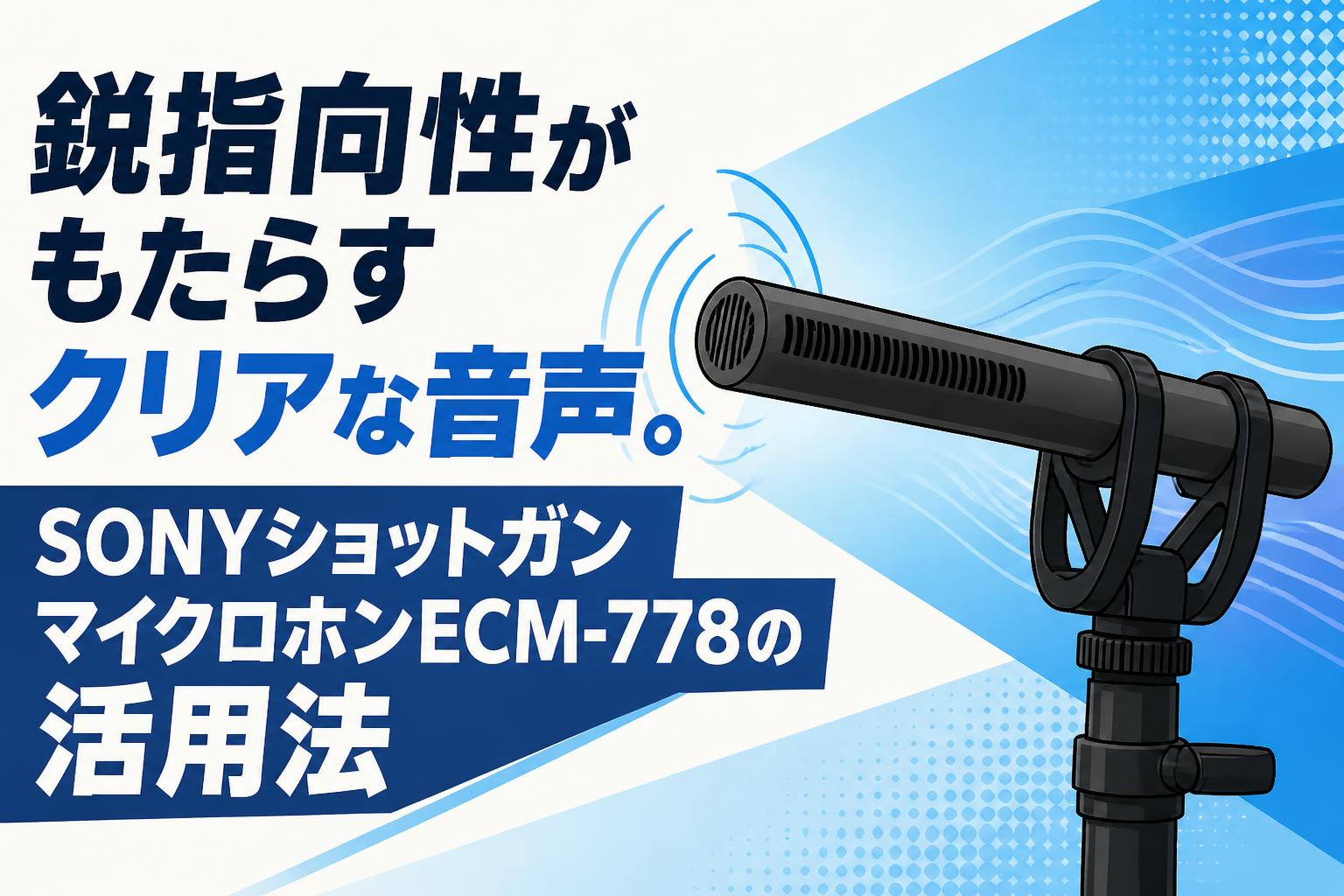鋭指向性がもたらすクリアな音声。SONYショットガンマイクロホンECM