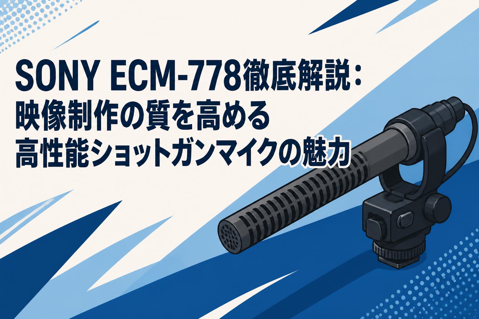SONY ECM-778徹底解説：映像制作の質を高める高性能ショットガンマイク