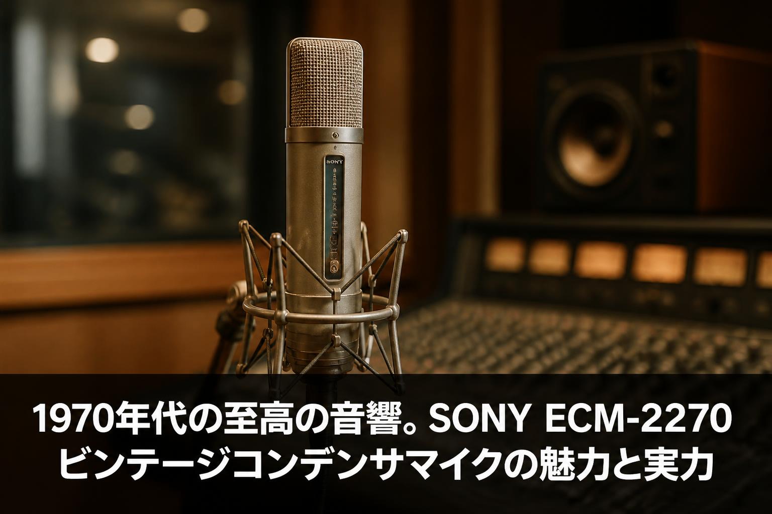 1970年代の至高の音響。SONY ECM-2270ビンテージコンデンサマイクの