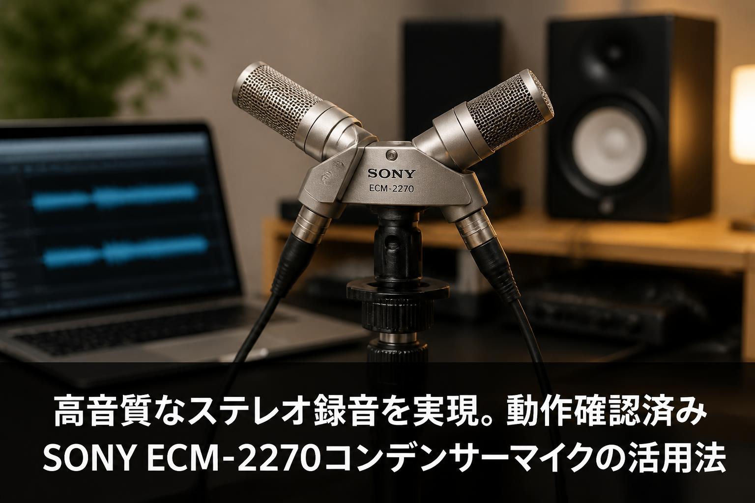 Sony ECM-23 ステレオペア 高音質なステレオ録音を実現。動作確認済みSONY ECM-2270コンデンサー