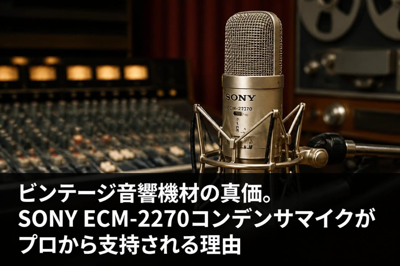 ビンテージ音響機材の真価。SONY ECM-2270コンデンサマイクがプロから