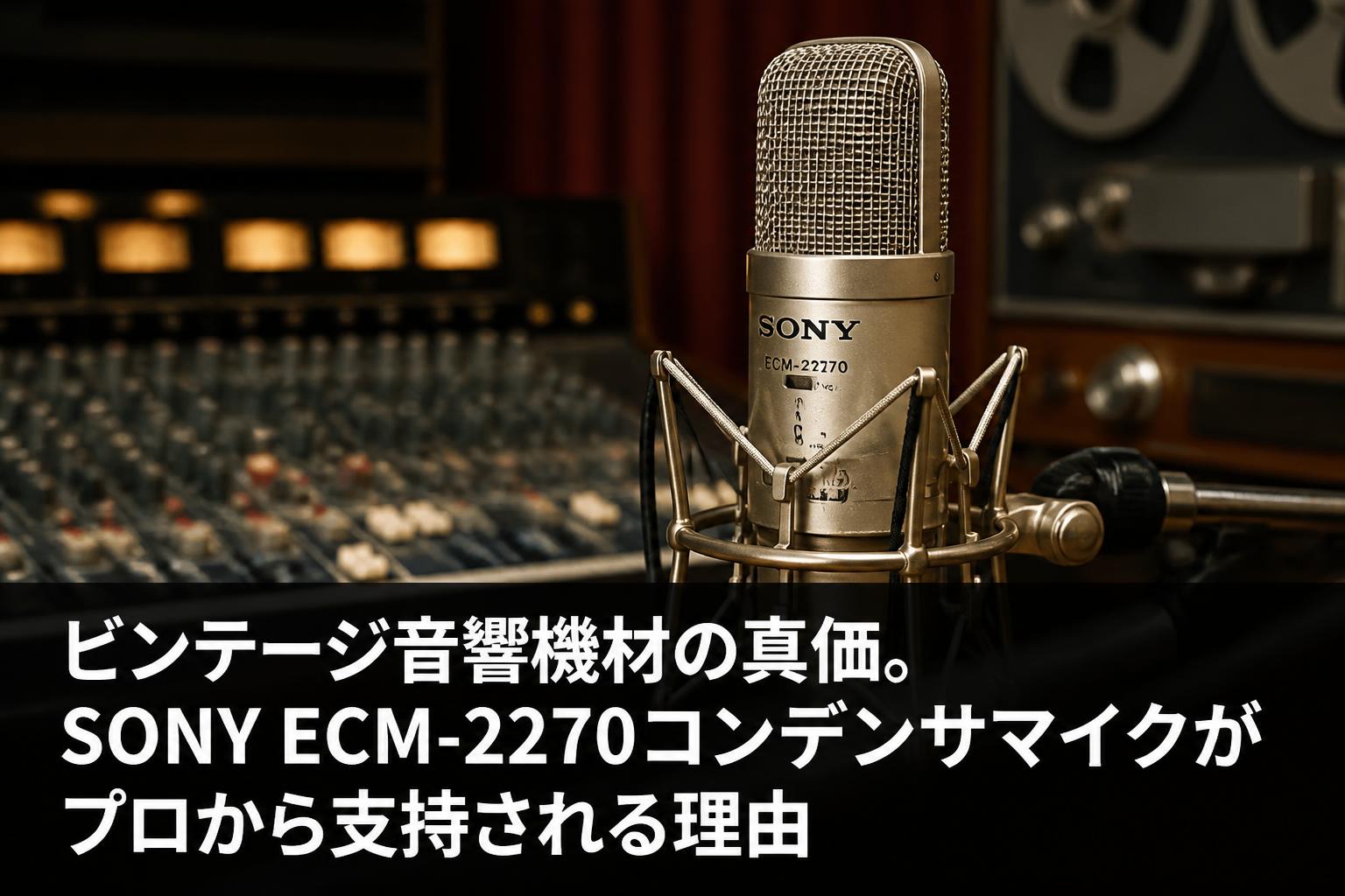 ビンテージ音響機材の真価。SONY ECM-2270コンデンサマイクがプロから