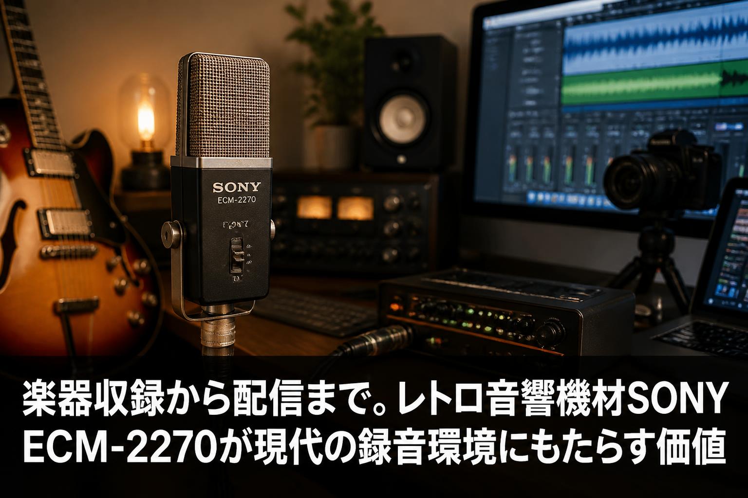 楽器収録から配信まで。レトロ音響機材SONY ECM-2270が現代の録音環境