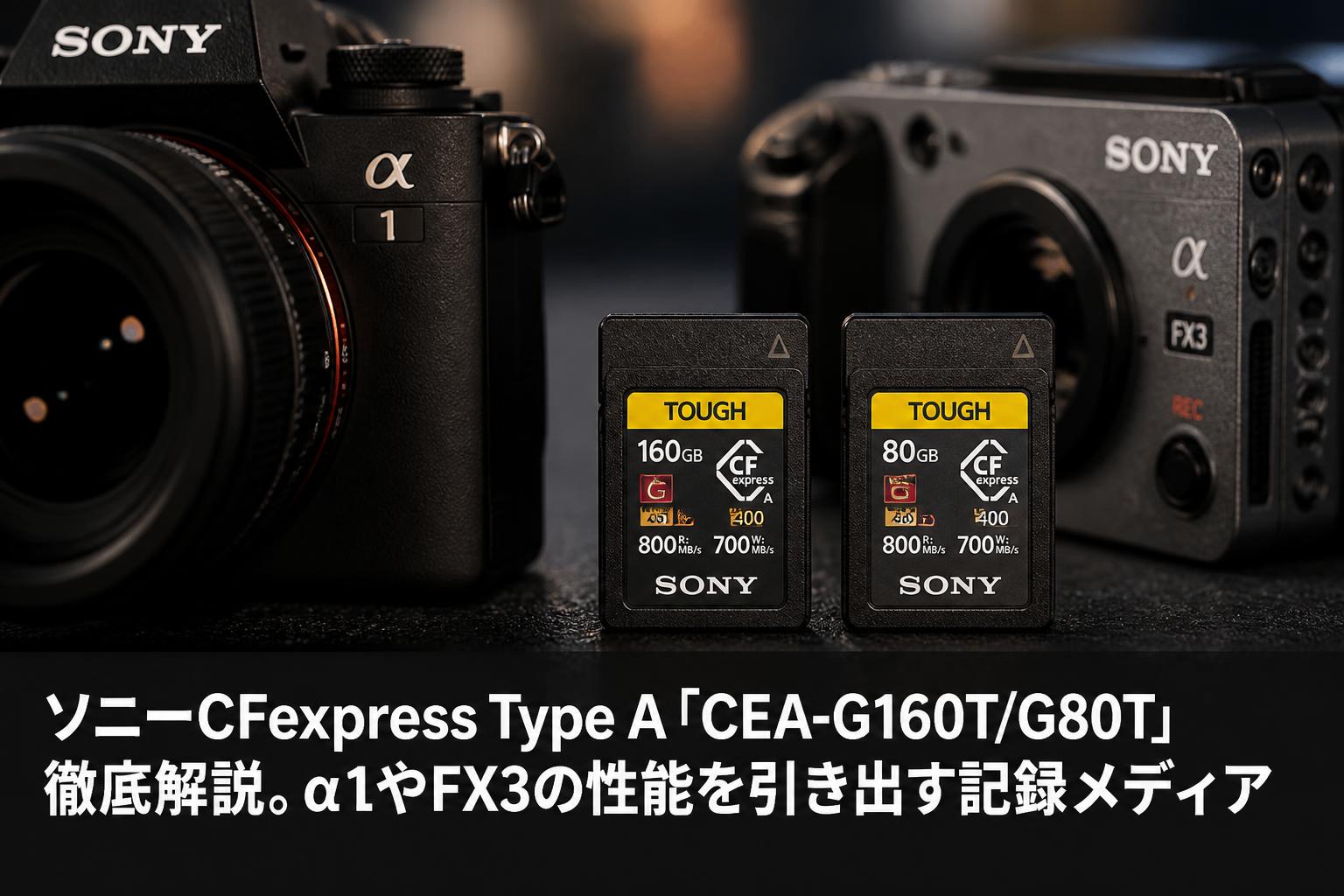 ソニーCFexpress Type A「CEA-G160T/G80T」徹底解説。α1やFX3の性能を