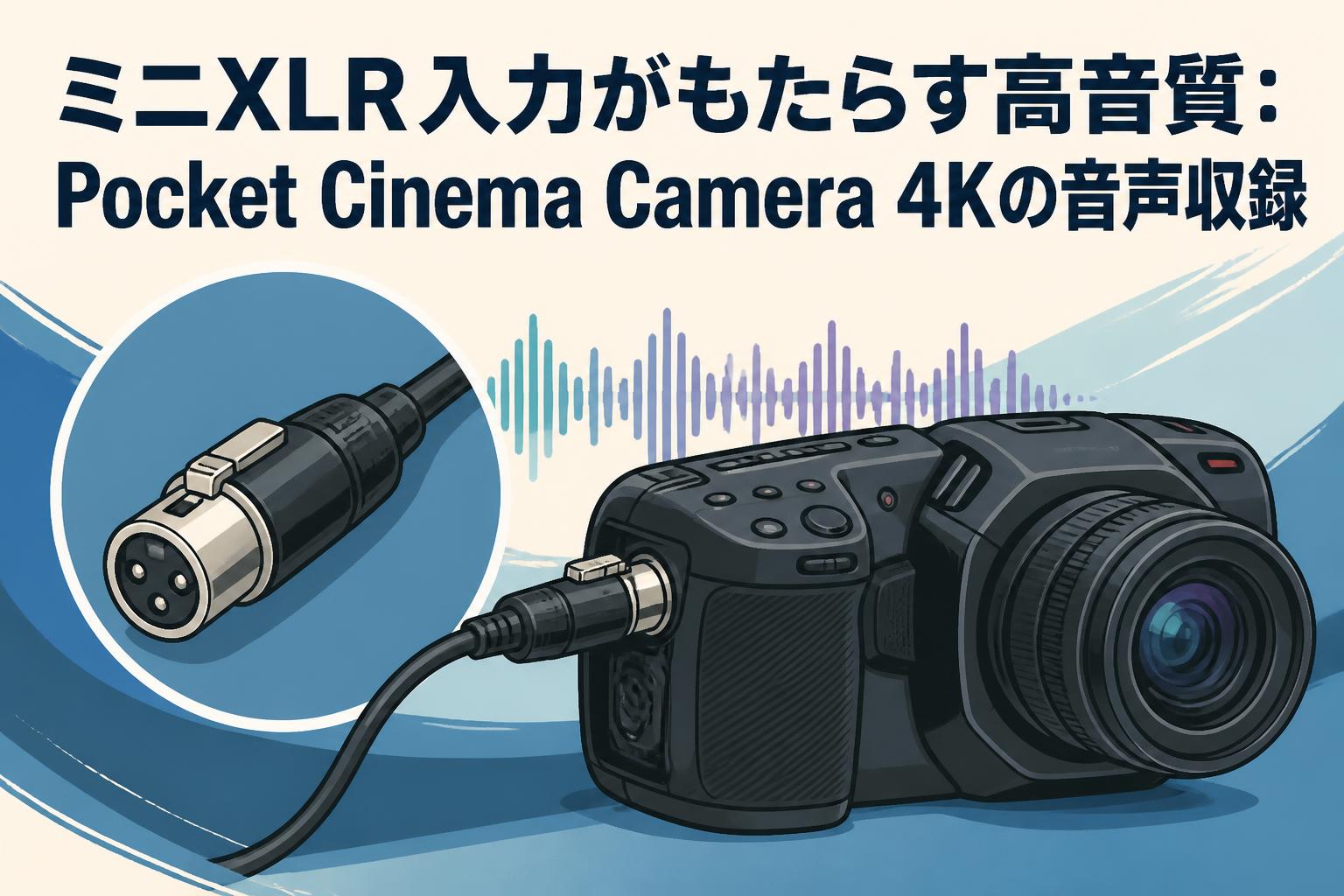 Pocket Cinema Camera 4k本体＋リグ付 ミニXLR入力がもたらす高音質：Pocket Cinema Camera 4Kの音声収録