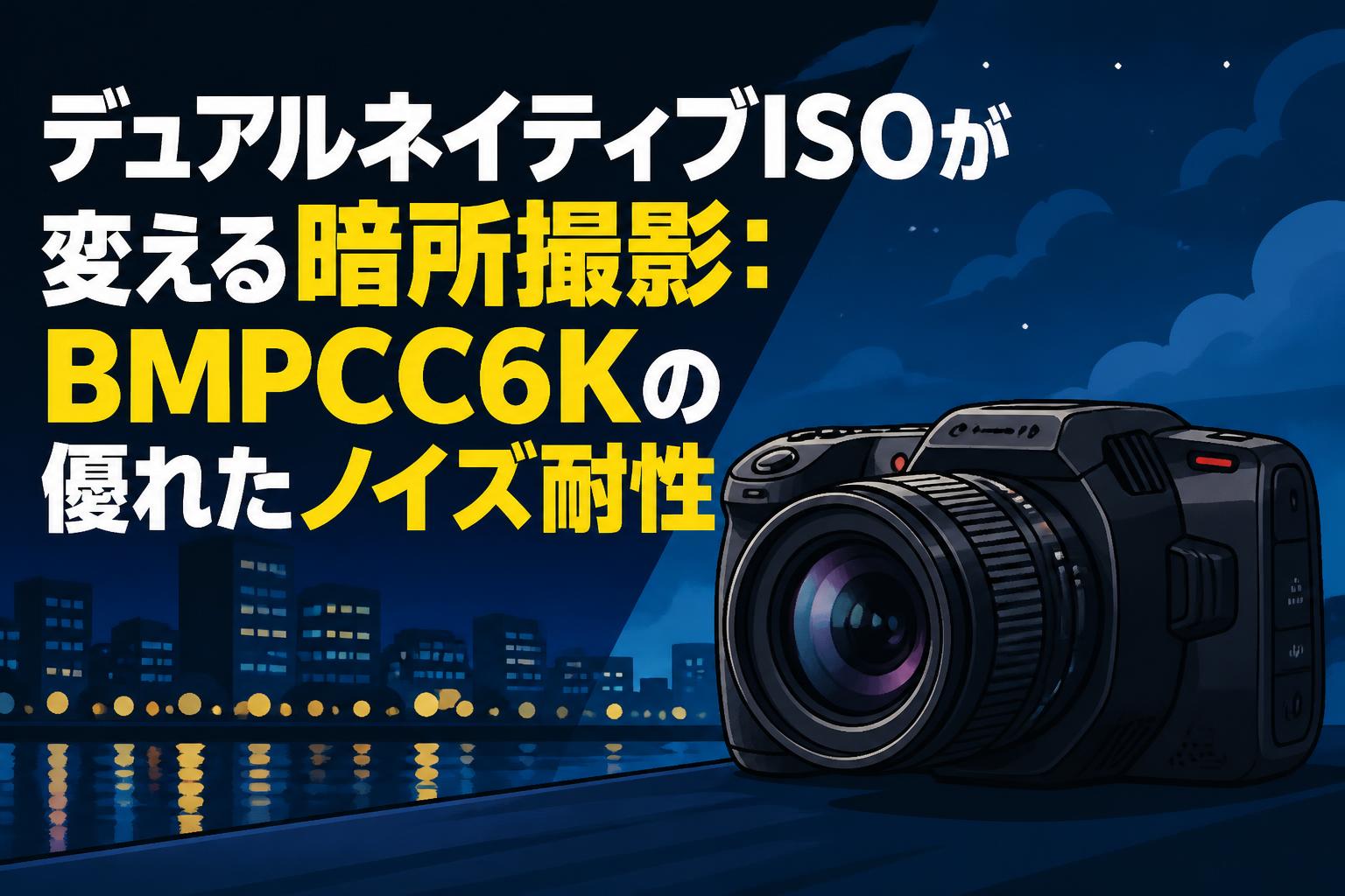 デュアルネイティブISOが変える暗所撮影：BMPCC6Kの優れたノイズ耐性