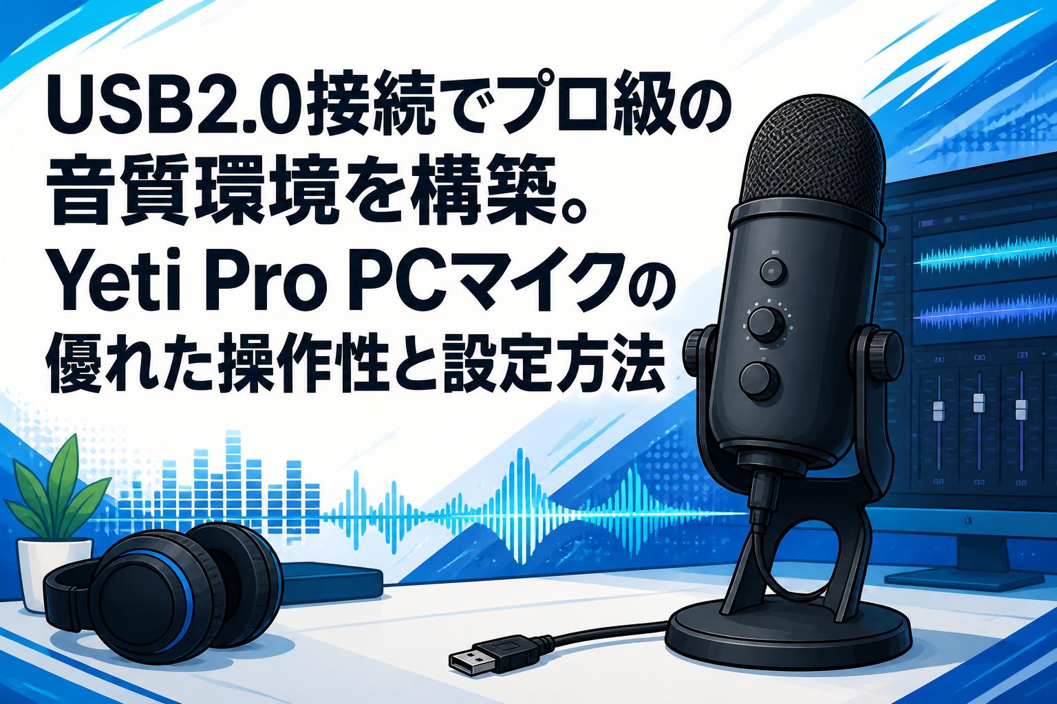 Yeti Pro USBマイク 配信/録音/テレワークに USB2.0接続でプロ級の音質環境を構築。Yeti Pro PCマイクの優れた操作
