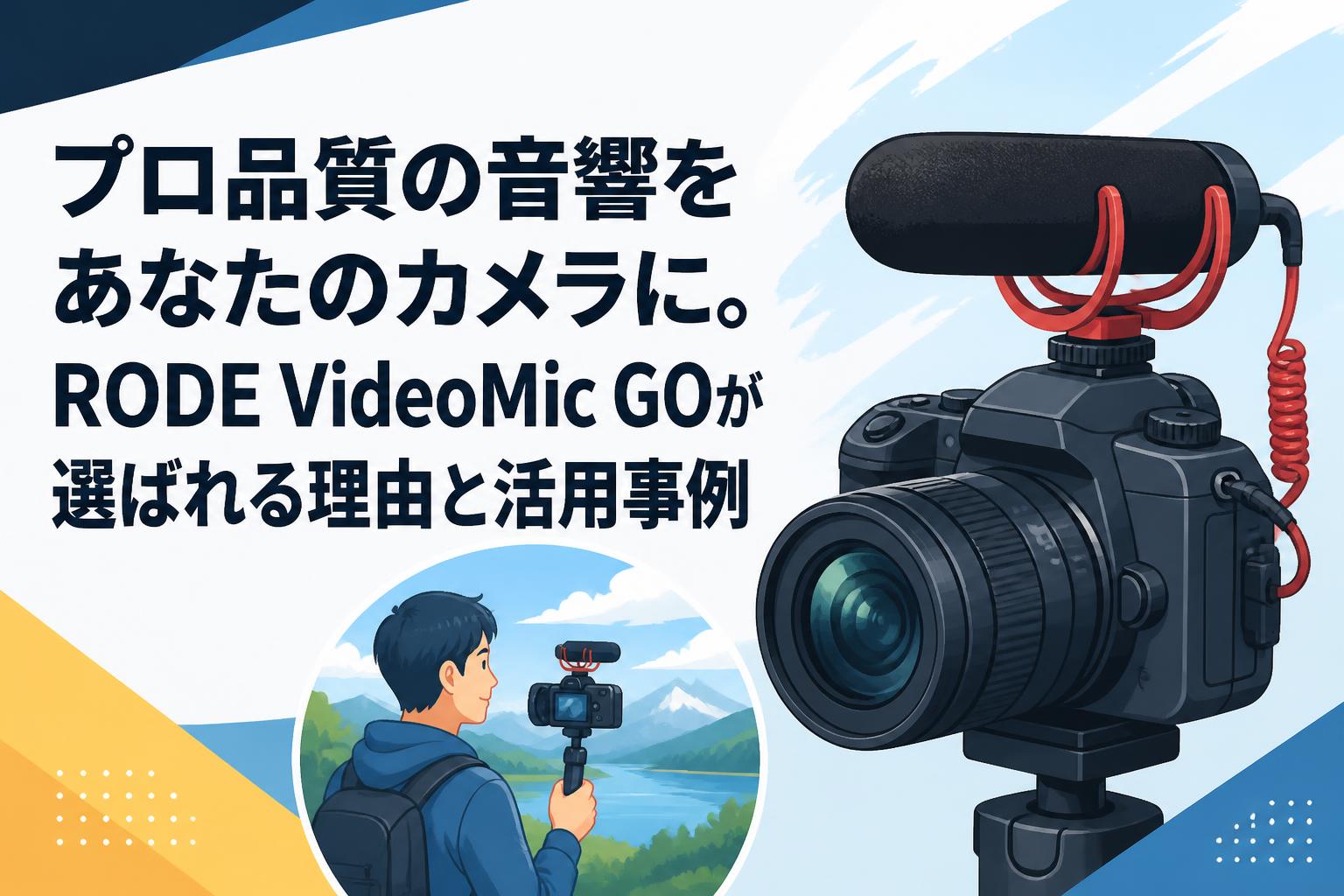 プロ品質の音響をあなたのカメラに。RODE VideoMic GOが選ばれる理由と