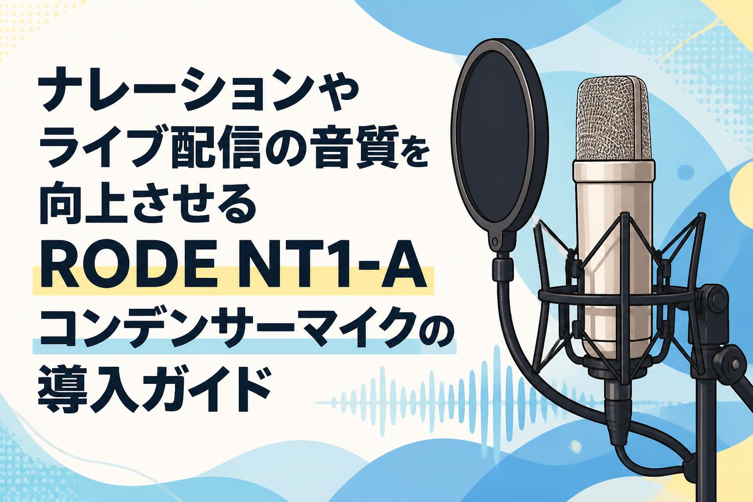 ナレーションやライブ配信の音質を向上させるRODE NT1-Aコンデンサー