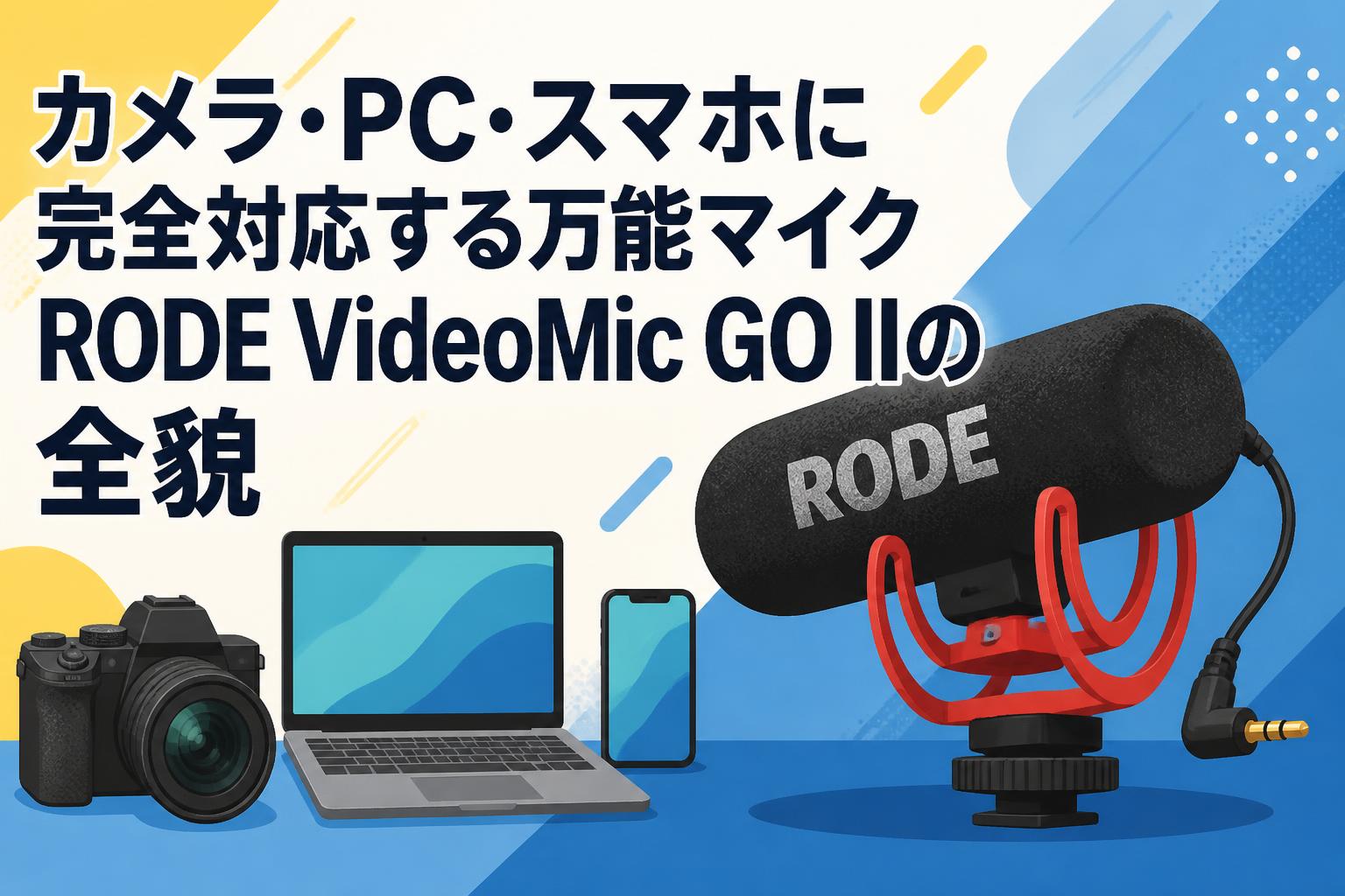 RØDE VideoMic GO II コンデンサーマイク カメラ・PC・スマホに完全対応する万能マイクRODE VideoMic GO IIの