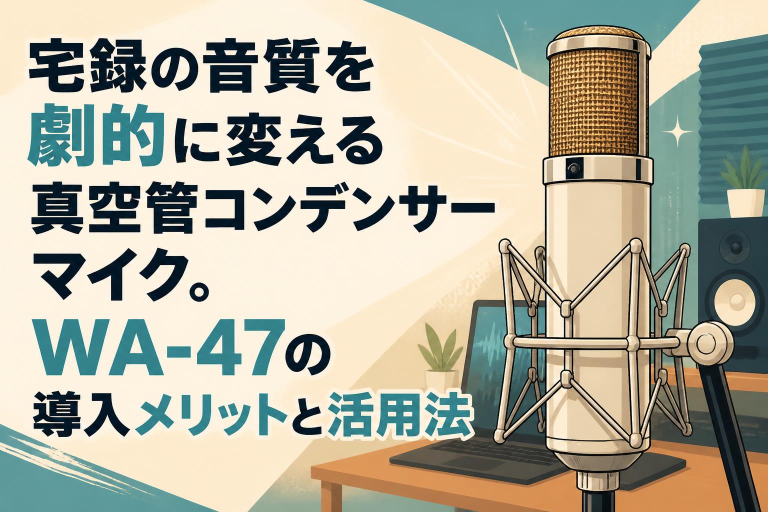 宅録の音質を劇的に変える真空管コンデンサーマイク。WA-47の導入 