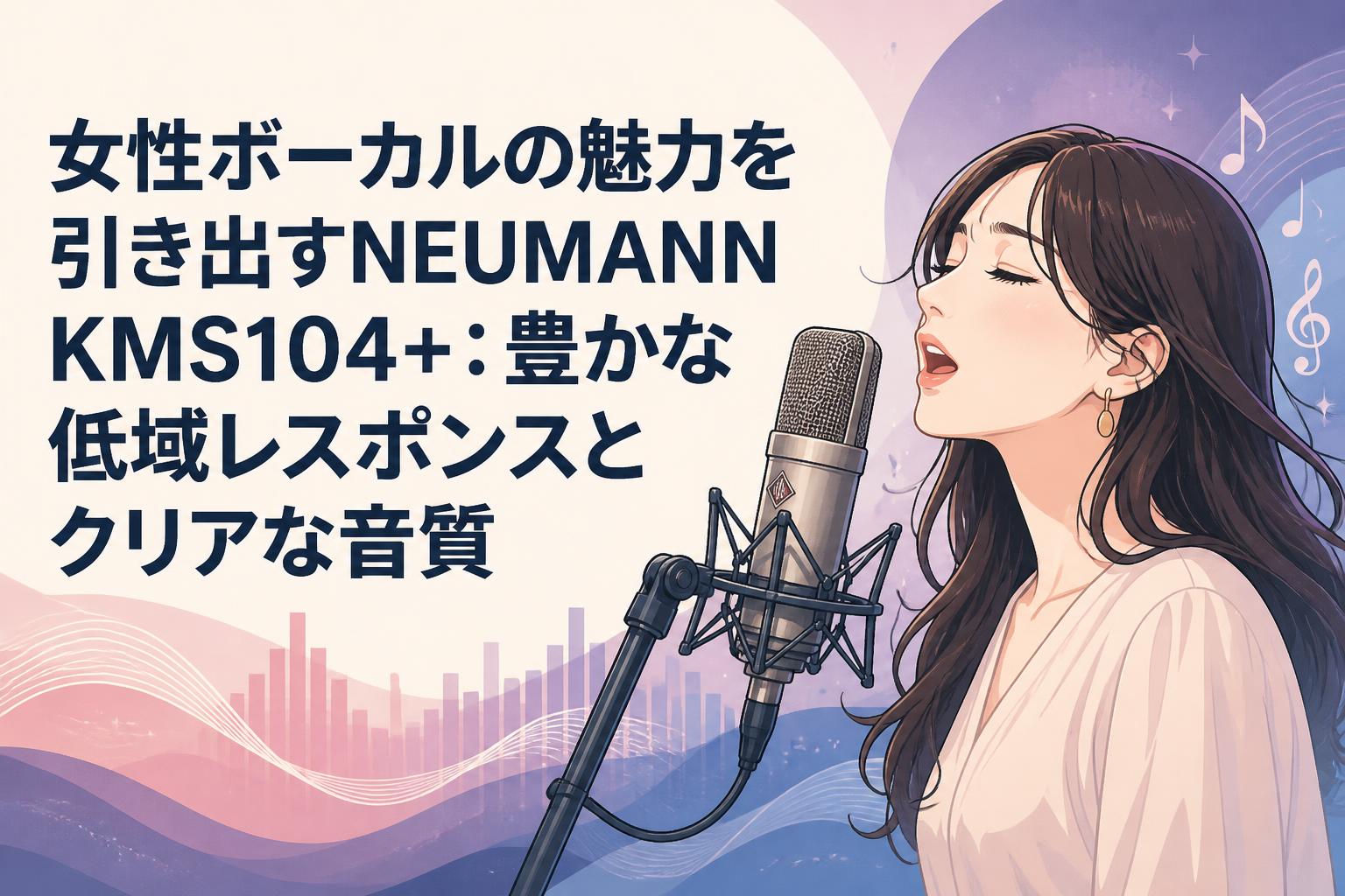 女性ボーカルの魅力を引き出すNEUMANN KMS104+：豊かな低域レスポンス