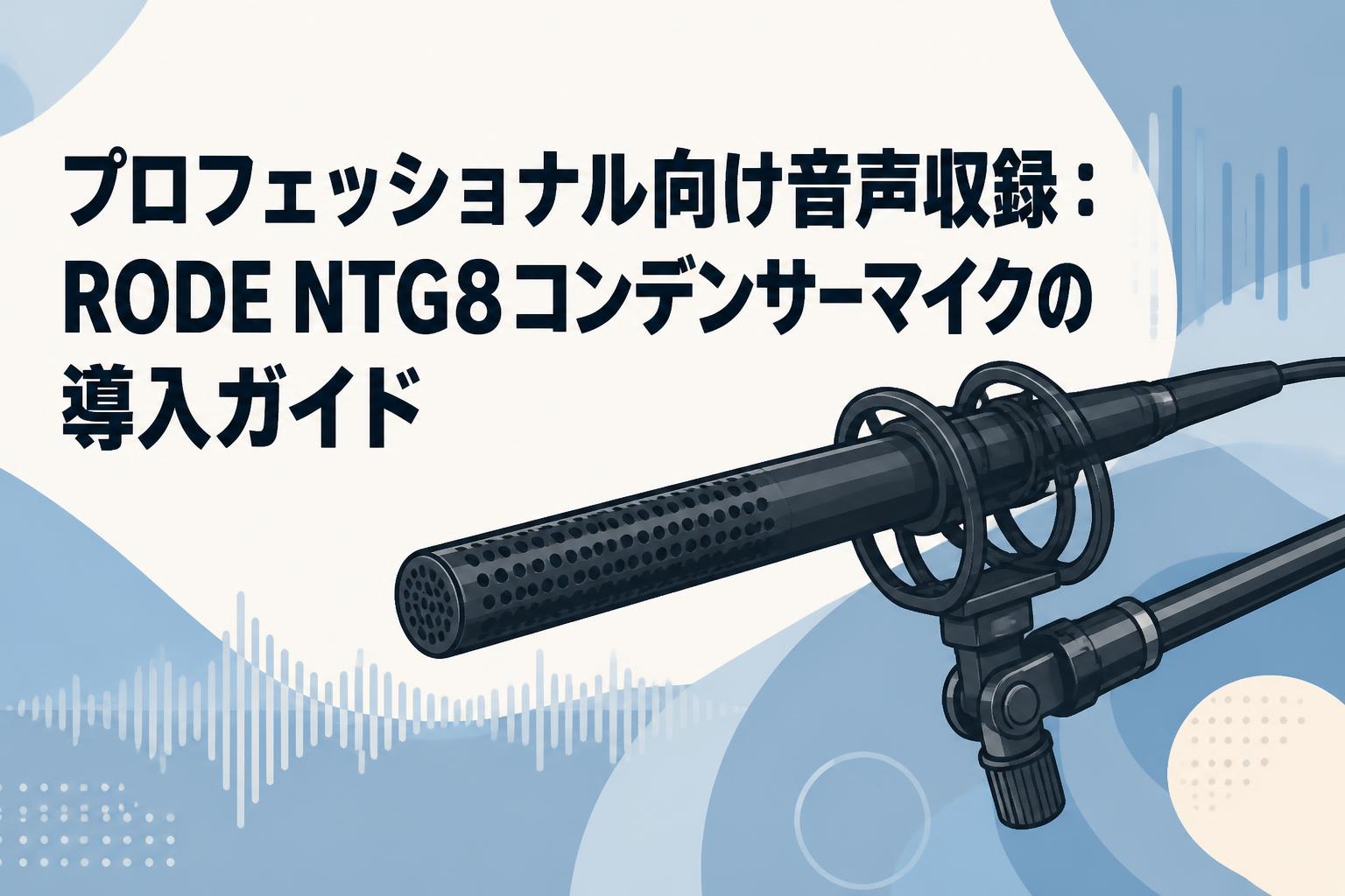 プロフェッショナル向け音声収録：RODE NTG8コンデンサーマイクの導入